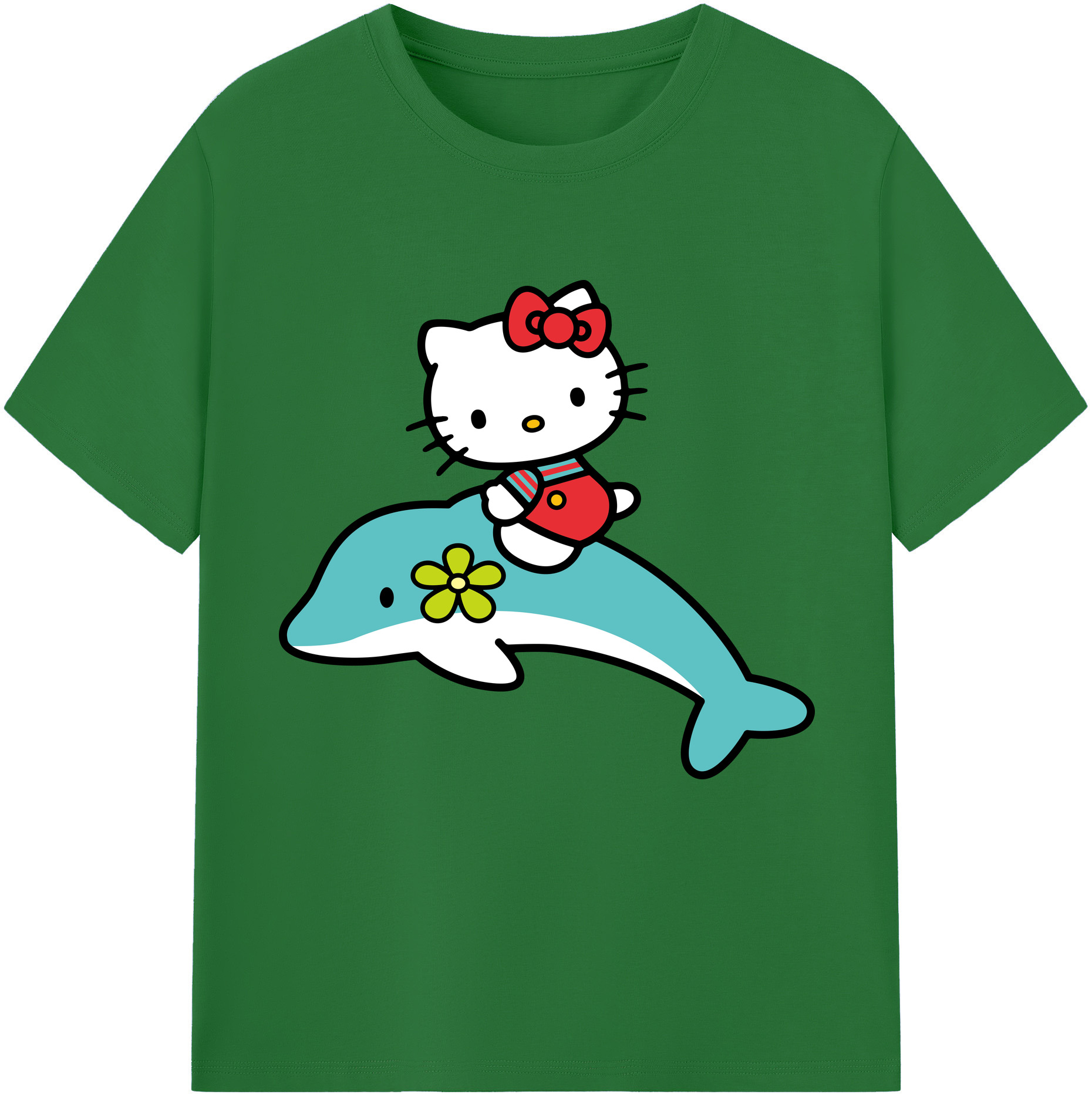 （画像用） Hello Kitty ハローキティ 綿100％半袖Tシャツ（フロントプリント）