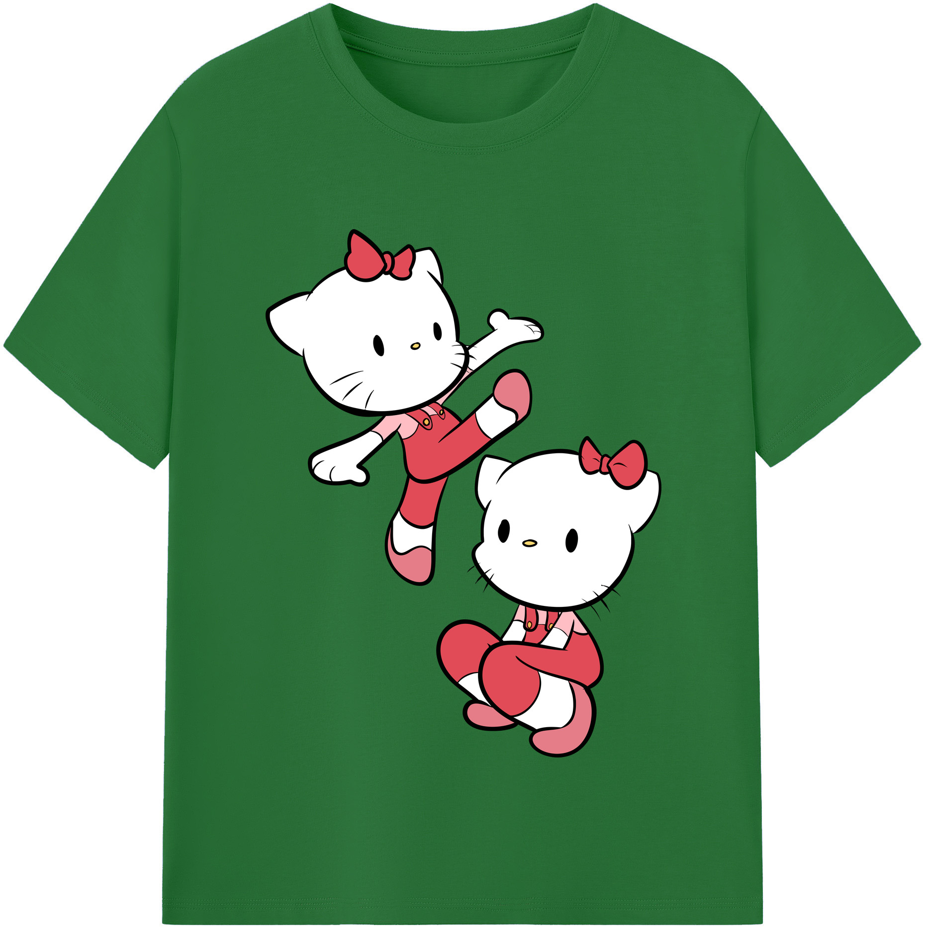 （画像用） Hello Kitty ハローキティ 綿100％半袖Tシャツ（フロントプリント）
