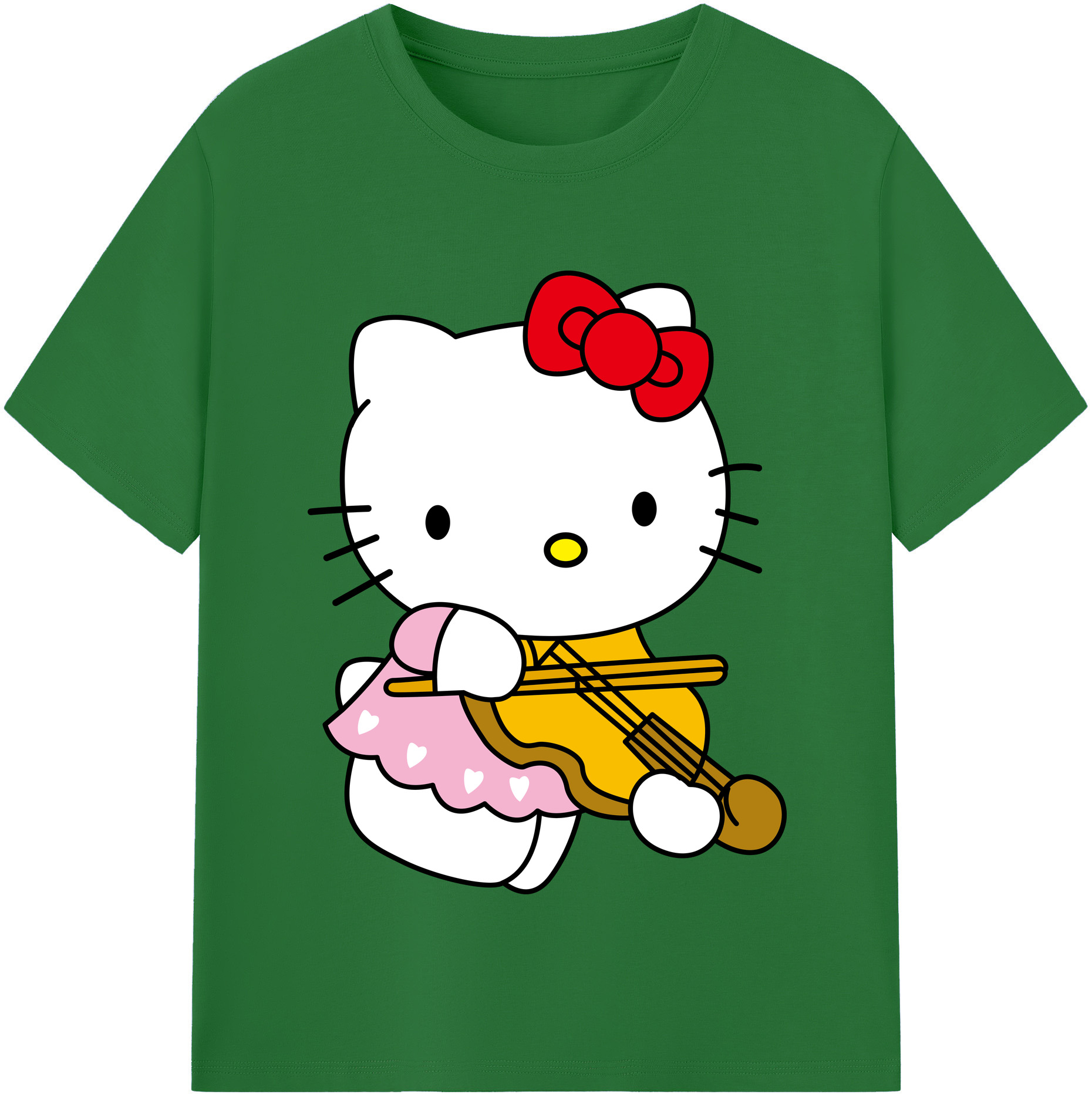 （画像用） Hello Kitty ハローキティ 綿100％半袖Tシャツ（フロントプリント）