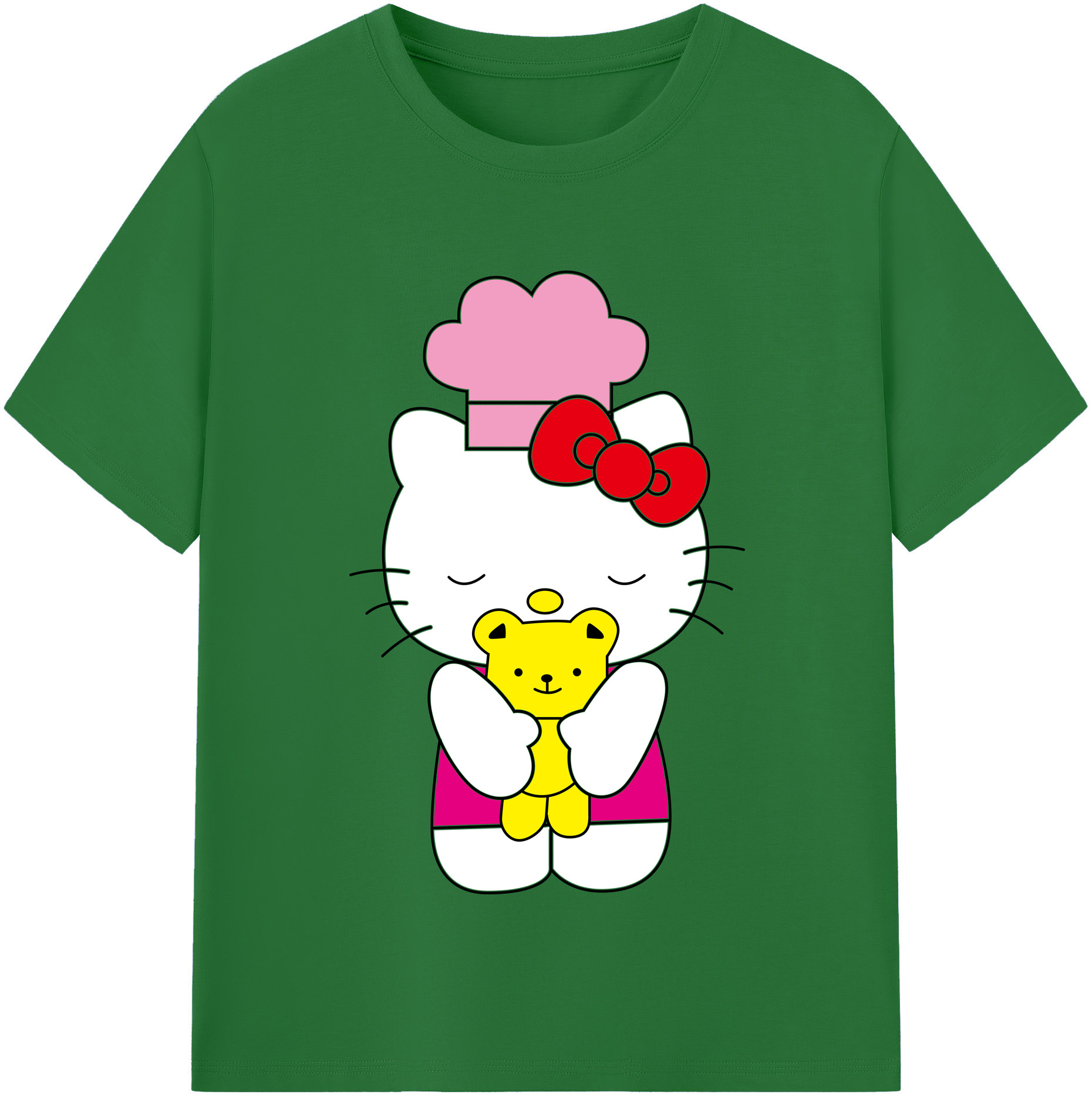 （画像用） Hello Kitty ハローキティ 綿100％半袖Tシャツ（フロントプリント）