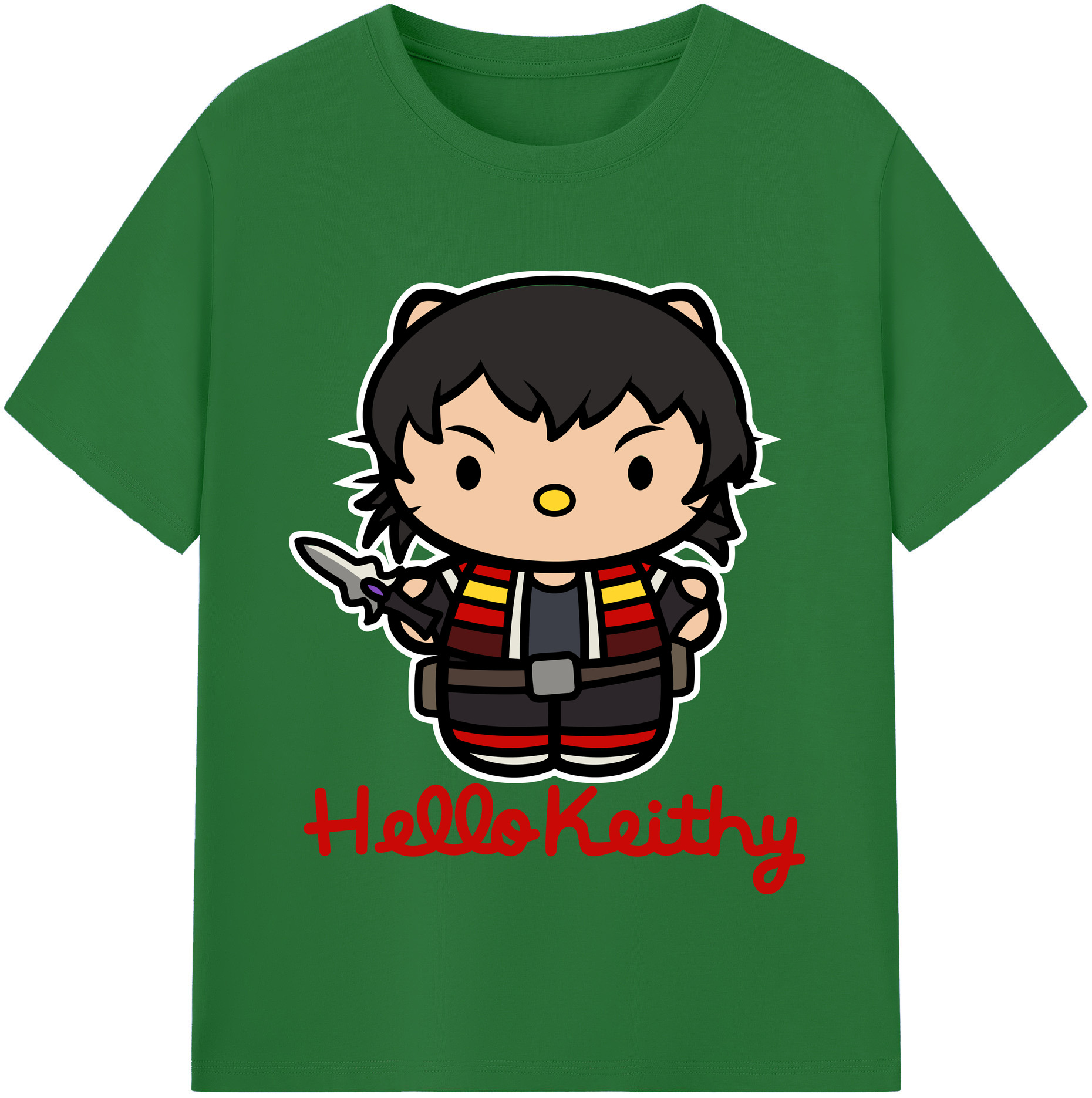 （画像用） Hello Kitty ハローキティ 綿100％半袖Tシャツ（フロントプリント）