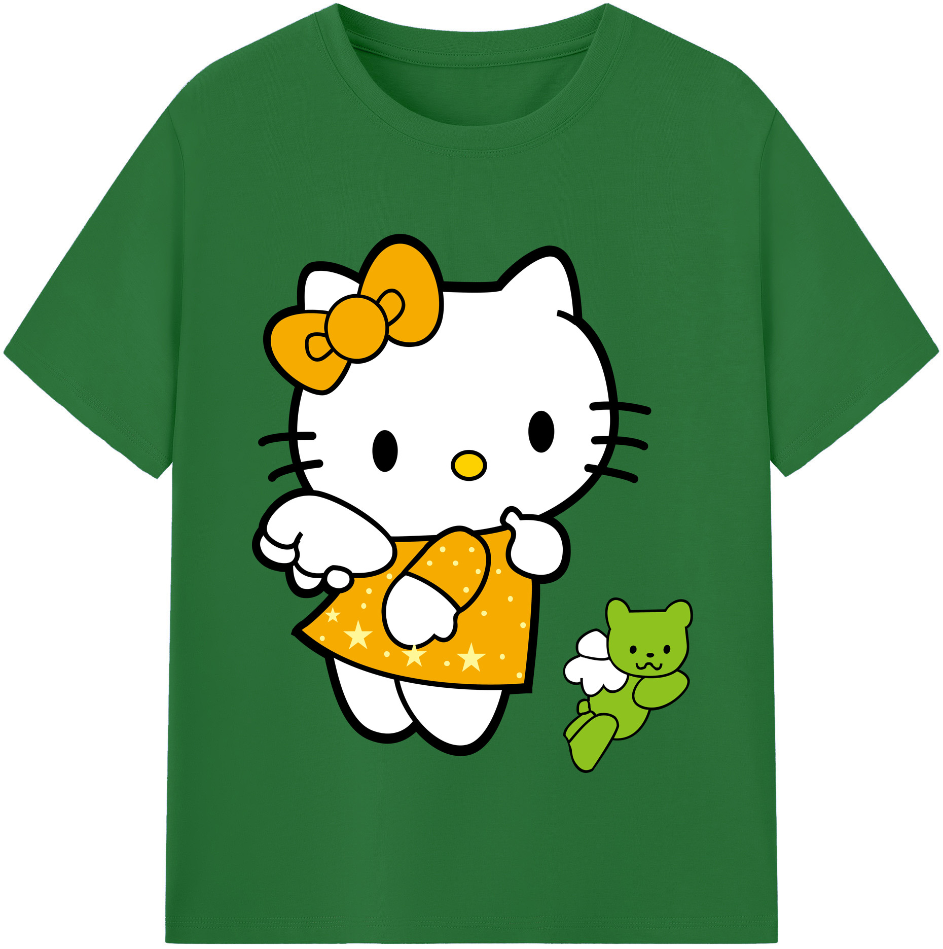 （画像用） Hello Kitty ハローキティ 綿100％半袖Tシャツ（フロントプリント）