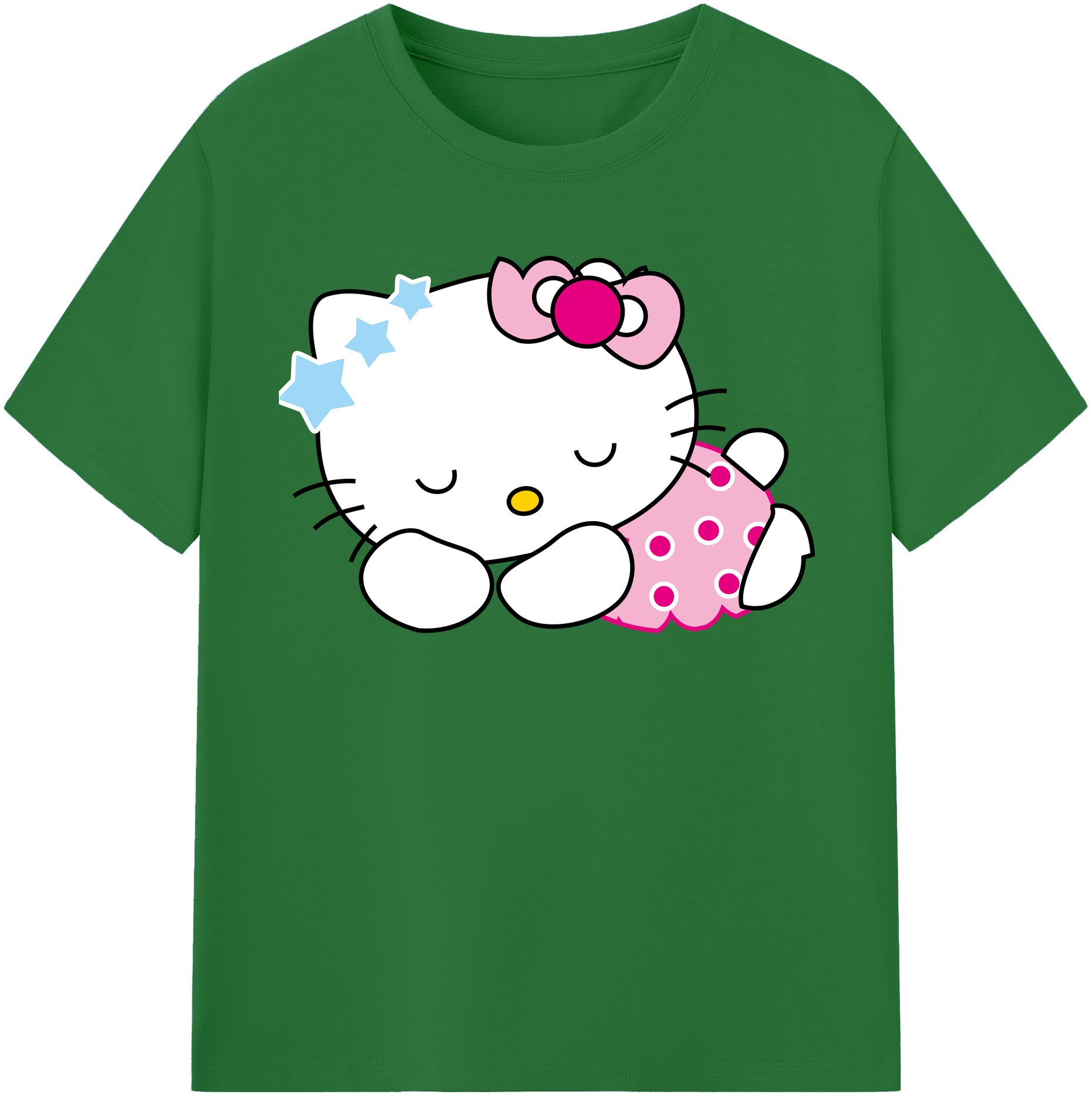 （画像用） Hello Kitty ハローキティ 綿100％半袖Tシャツ（フロントプリント）