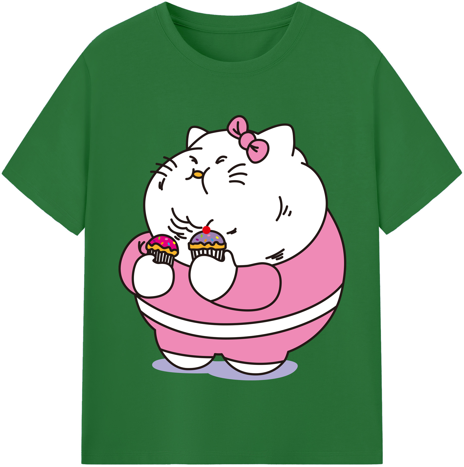 （画像用） Hello Kitty ハローキティ 綿100％半袖Tシャツ（フロントプリント）