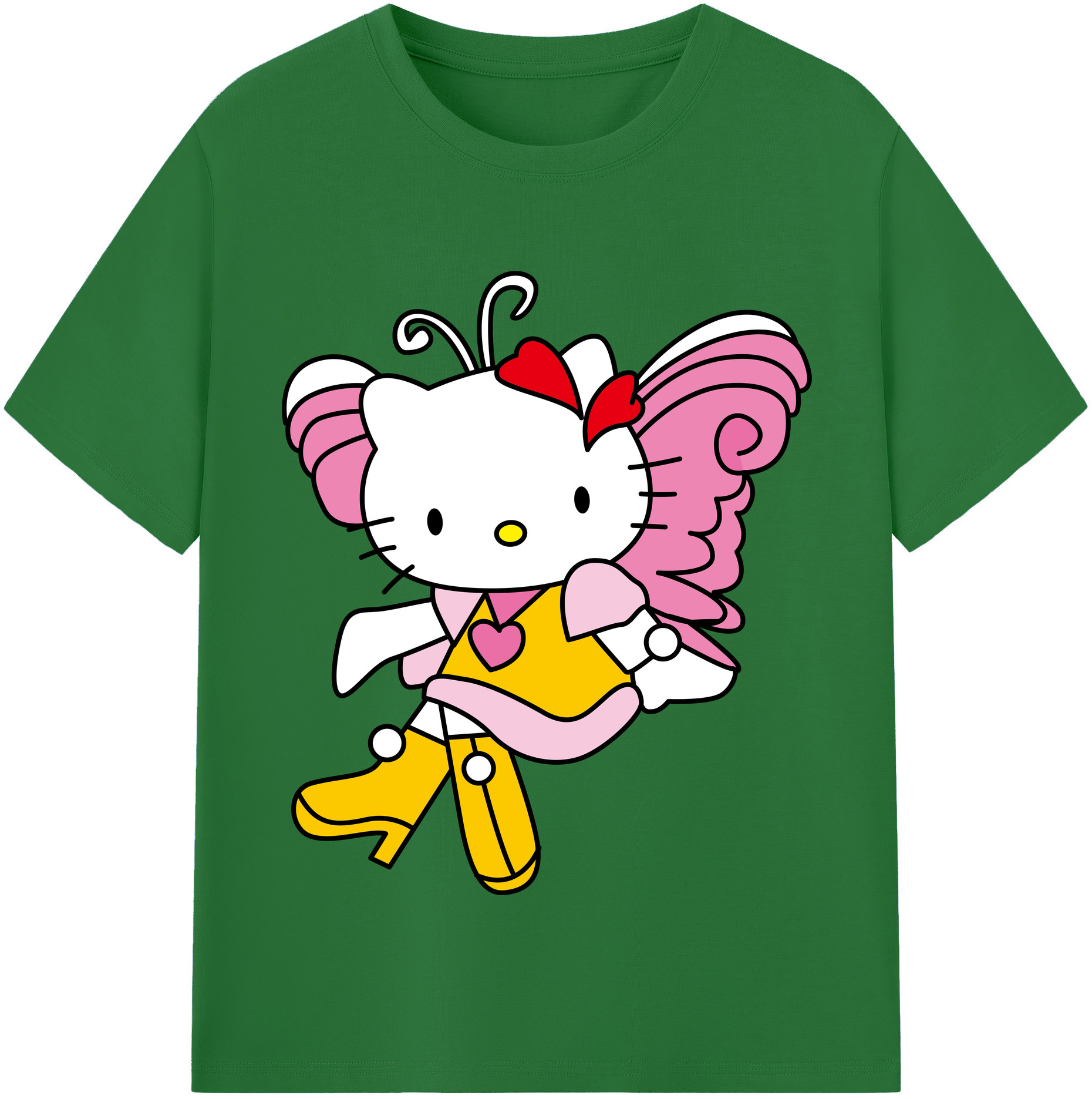 （画像用） Hello Kitty ハローキティ 綿100％半袖Tシャツ（フロントプリント）
