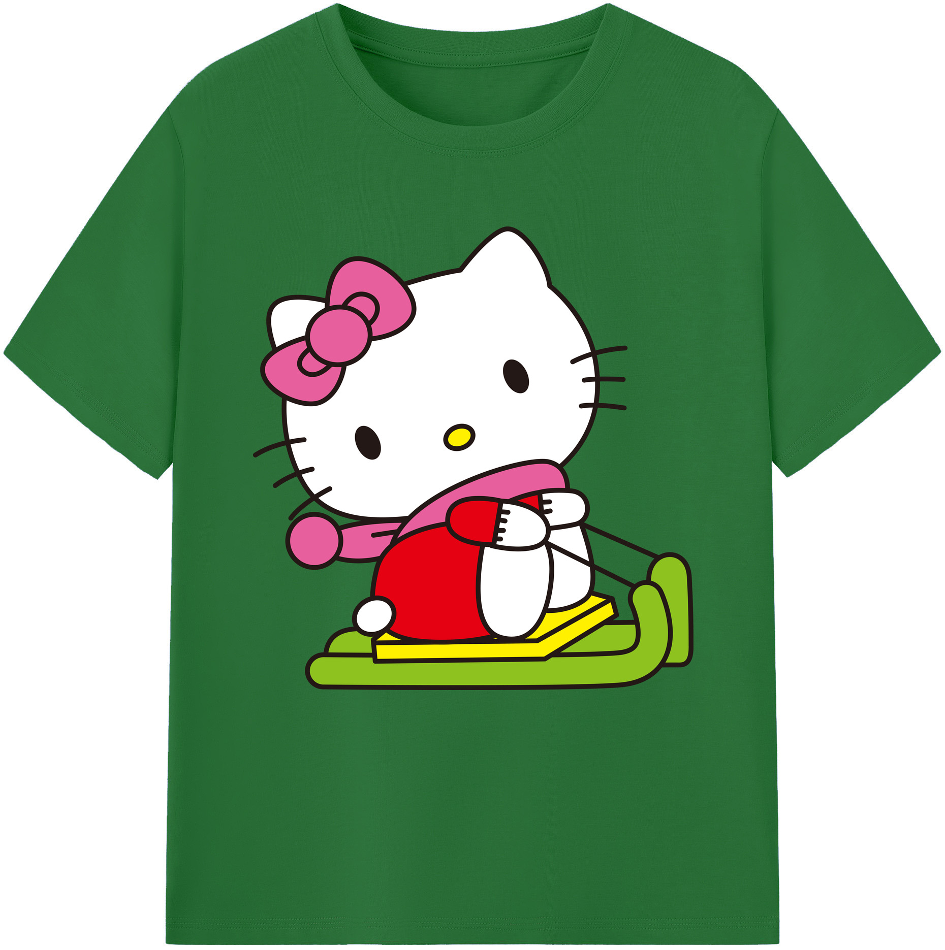 （画像用） Hello Kitty ハローキティ 綿100％半袖Tシャツ（フロントプリント）