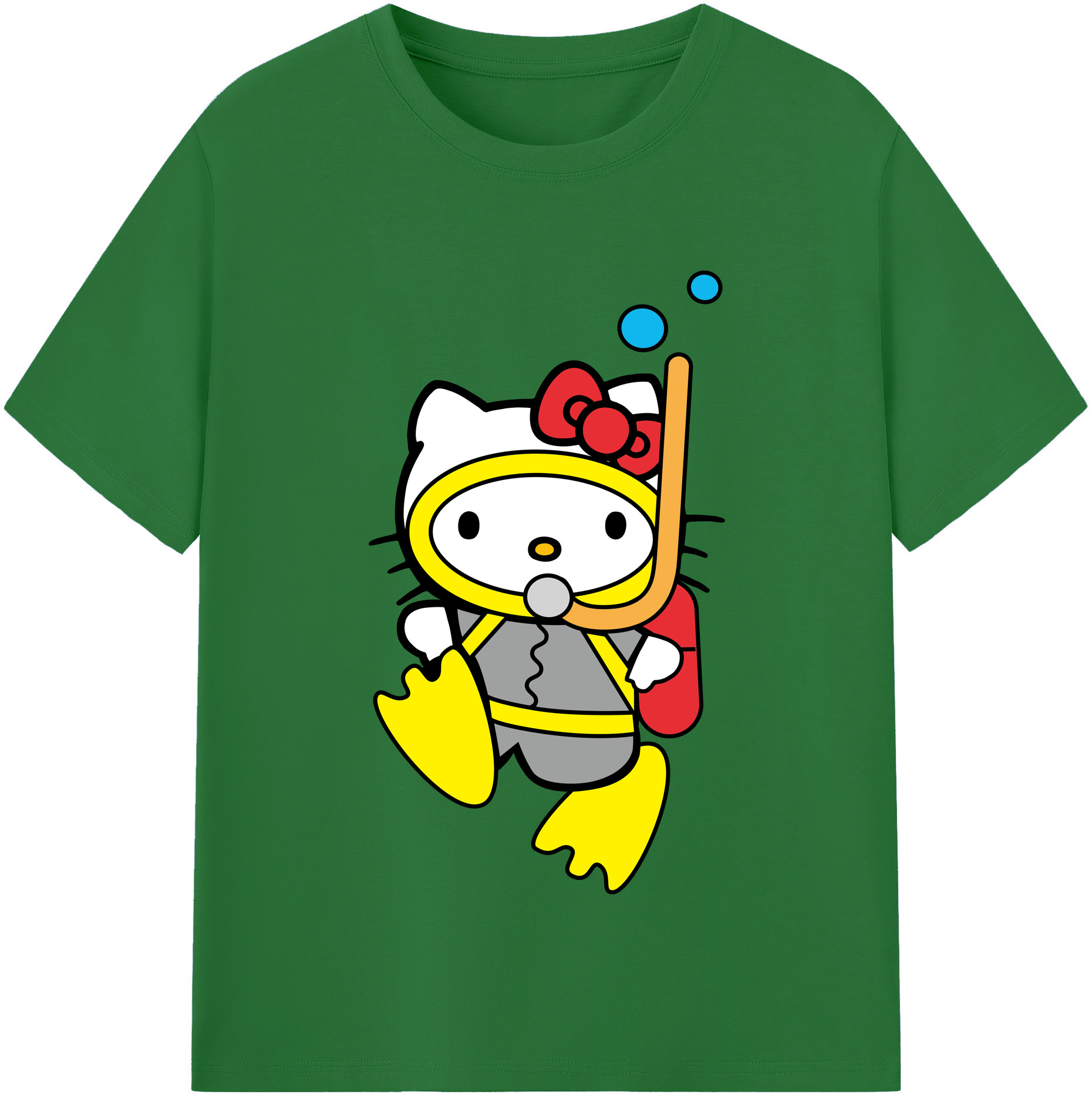 （画像用） Hello Kitty ハローキティ 綿100％半袖Tシャツ（フロントプリント）