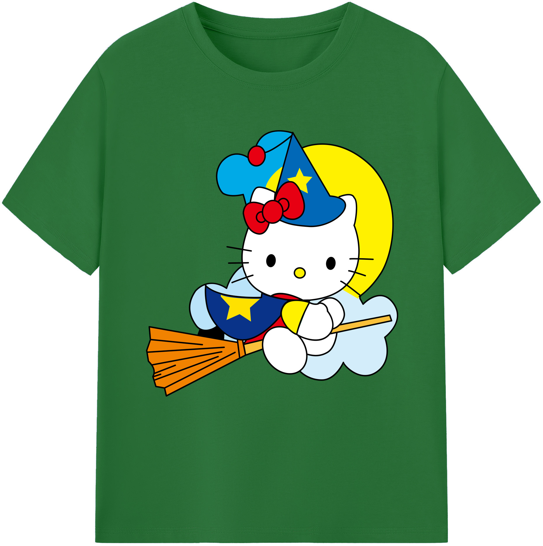 （画像用） Hello Kitty ハローキティ 綿100％半袖Tシャツ（フロントプリント）