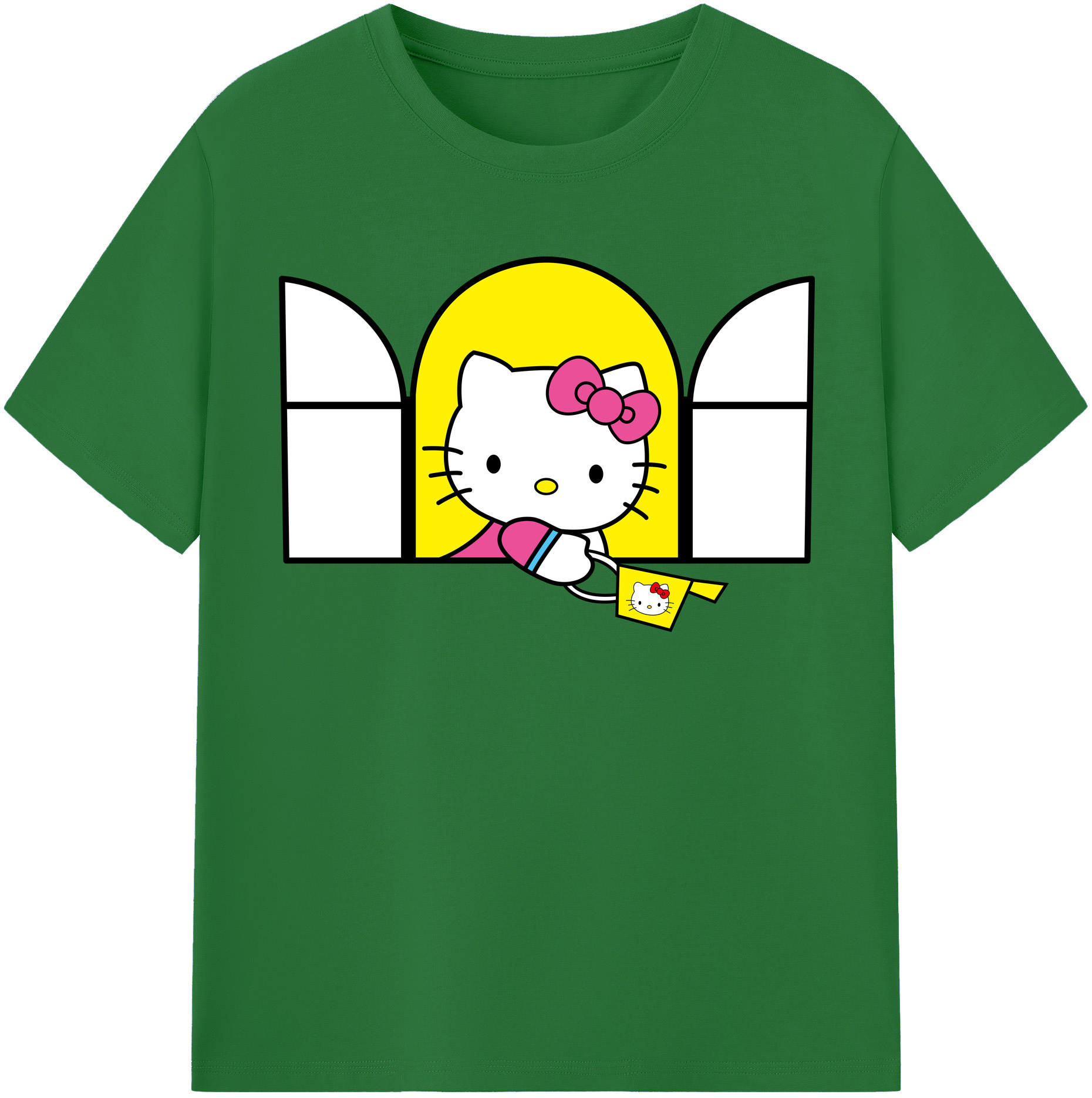 （画像用） Hello Kitty ハローキティ 綿100％半袖Tシャツ（フロントプリント）