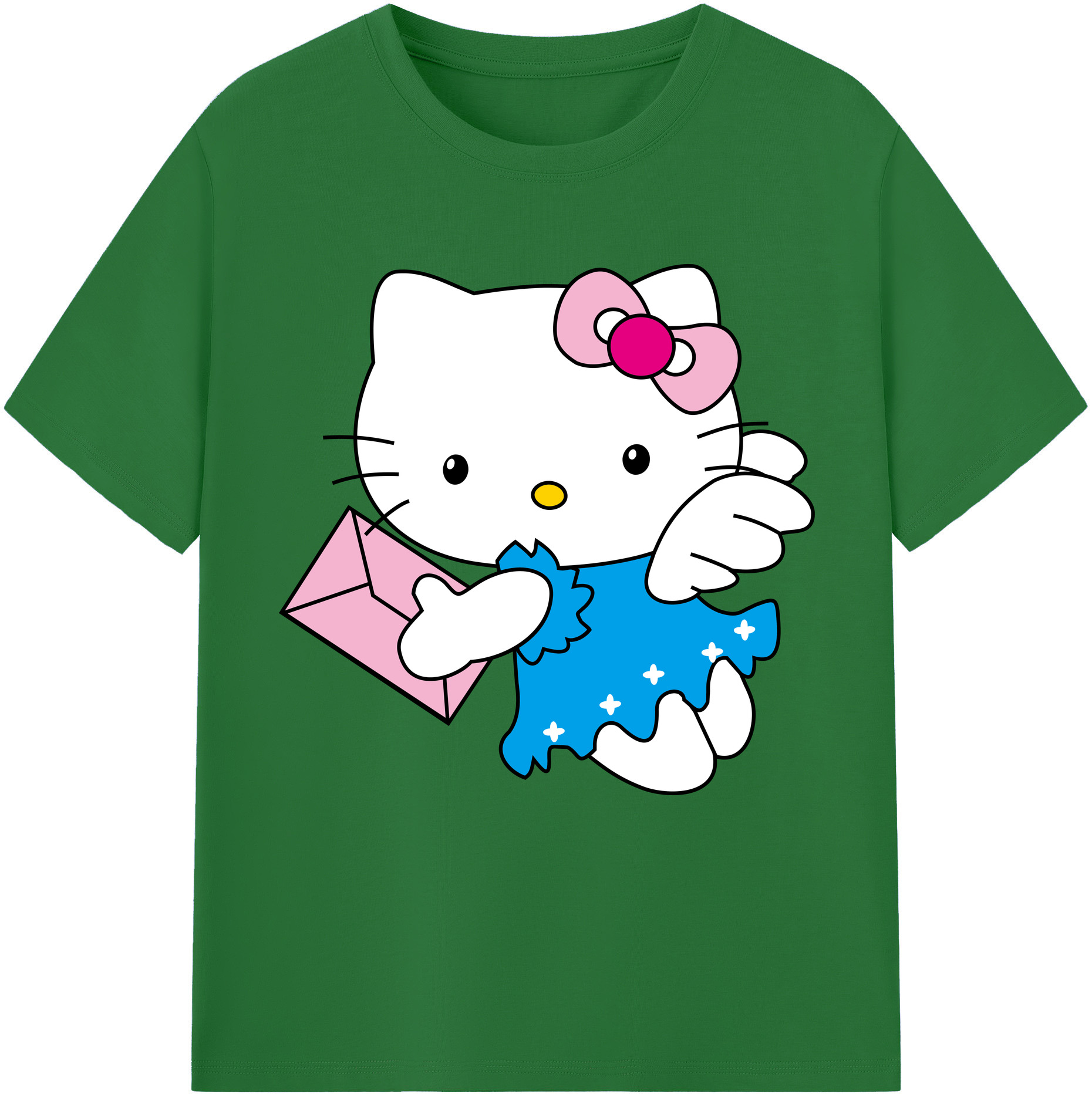 （画像用） Hello Kitty ハローキティ 綿100％半袖Tシャツ（フロントプリント）