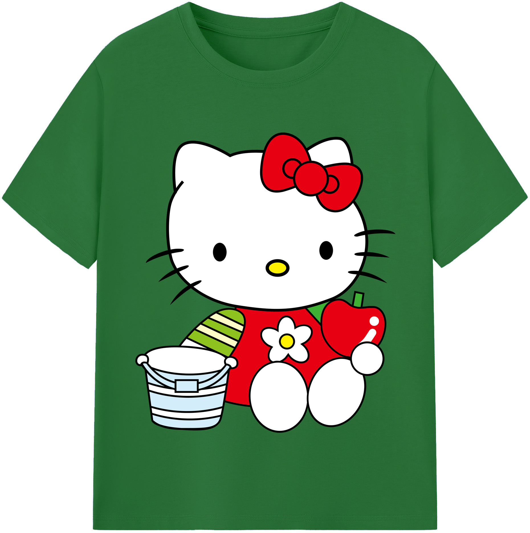 （画像用） Hello Kitty ハローキティ 綿100％半袖Tシャツ（フロントプリント）