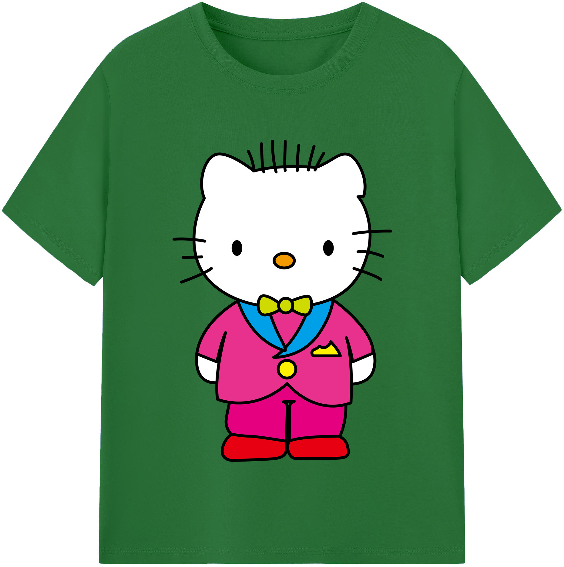 （画像用） Hello Kitty ハローキティ 綿100％半袖Tシャツ（フロントプリント）