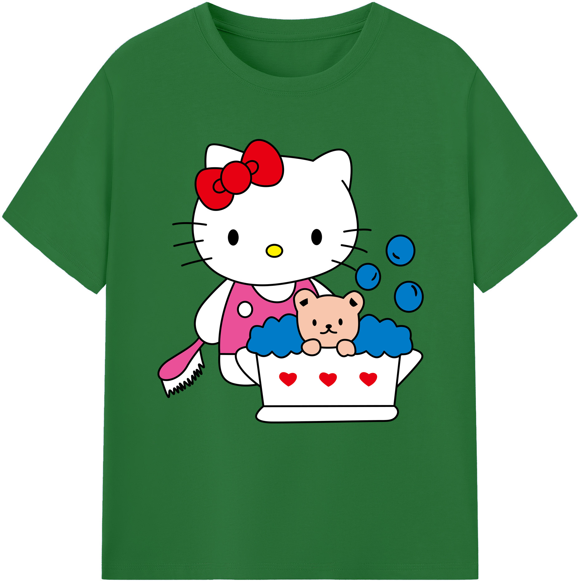 （画像用） Hello Kitty ハローキティ 綿100％半袖Tシャツ（フロントプリント）