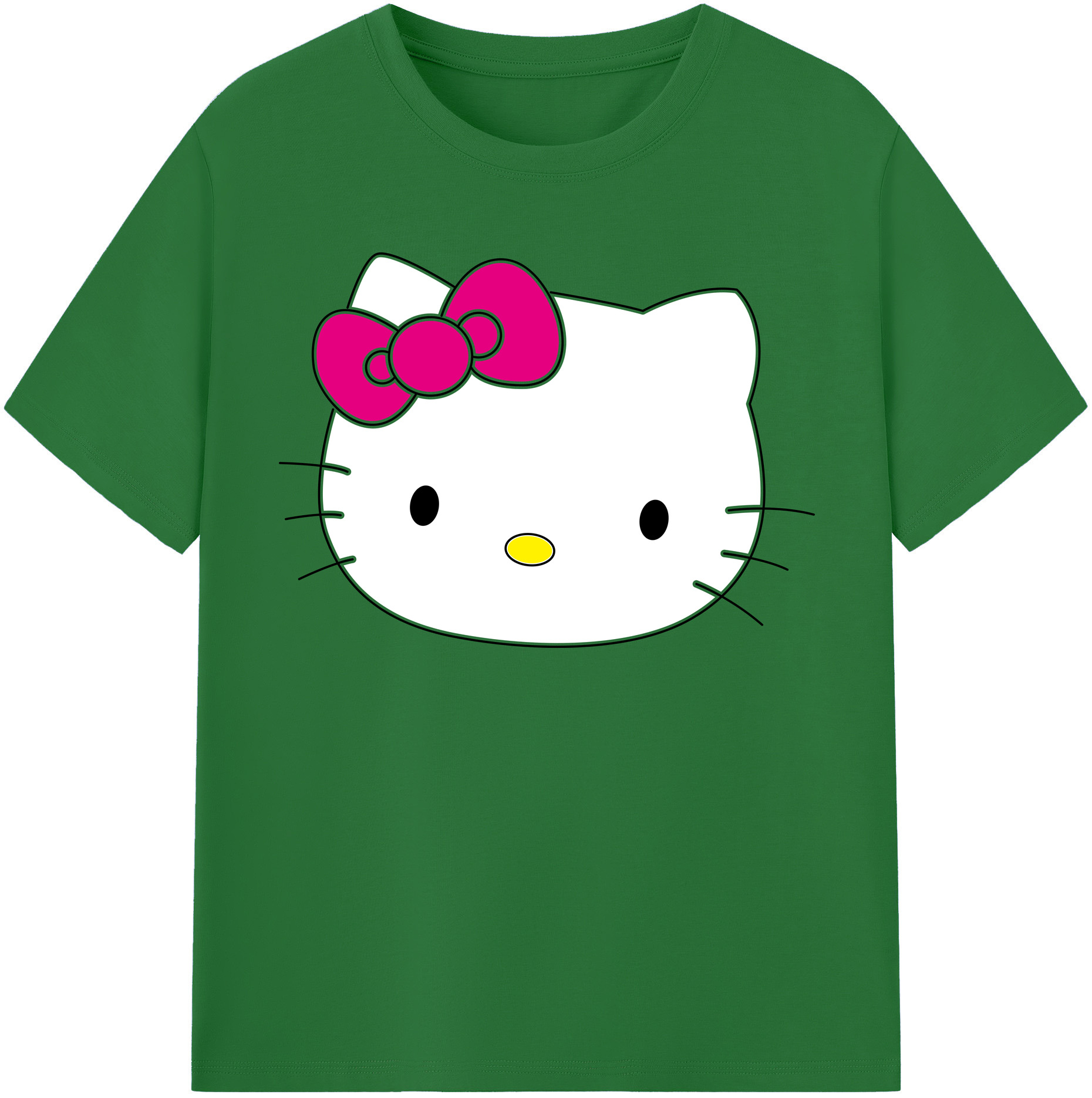 （画像用） Hello Kitty ハローキティ 綿100％半袖Tシャツ（フロントプリント）