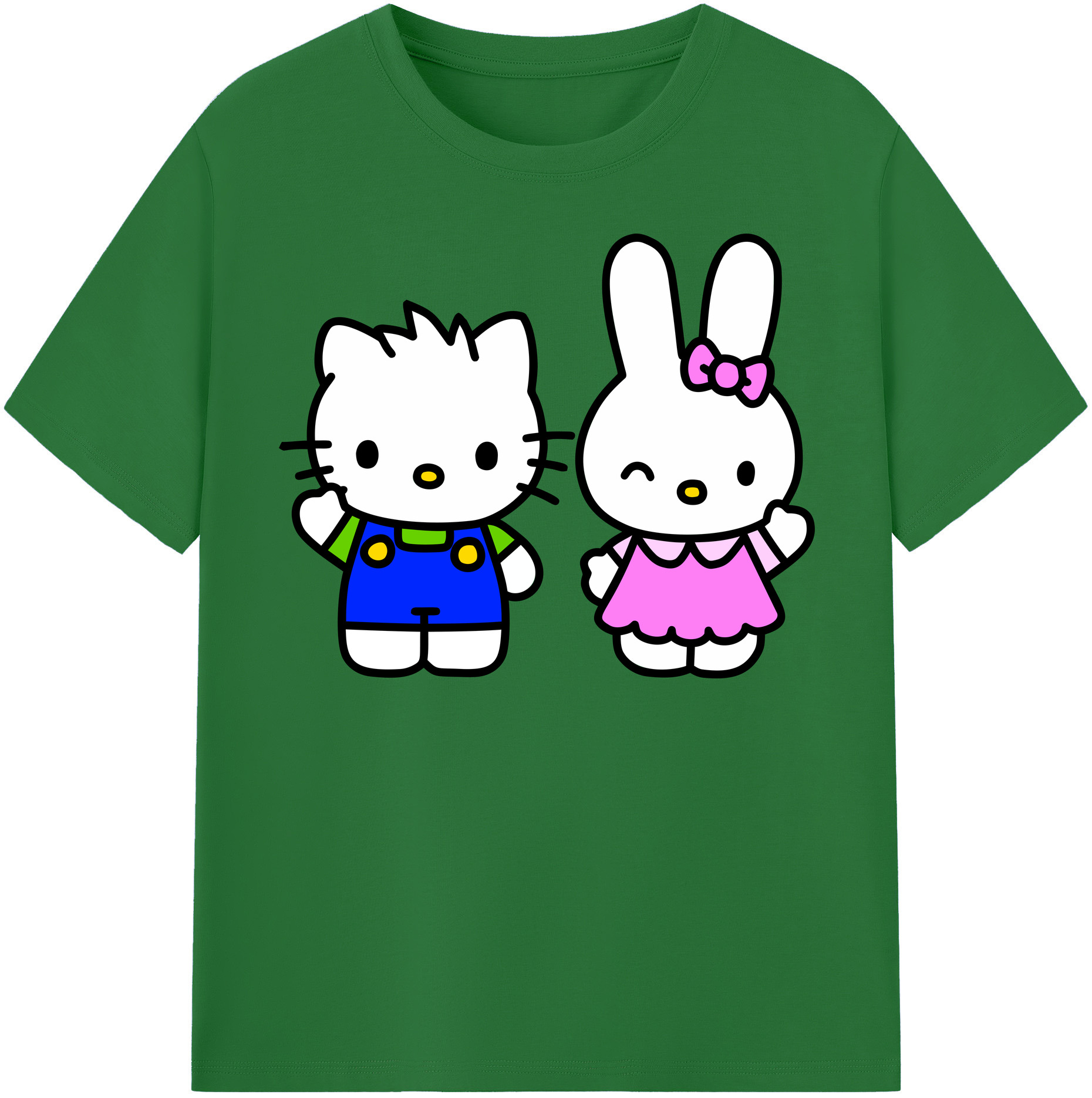（画像用） Hello Kitty ハローキティ 綿100％半袖Tシャツ（フロントプリント）