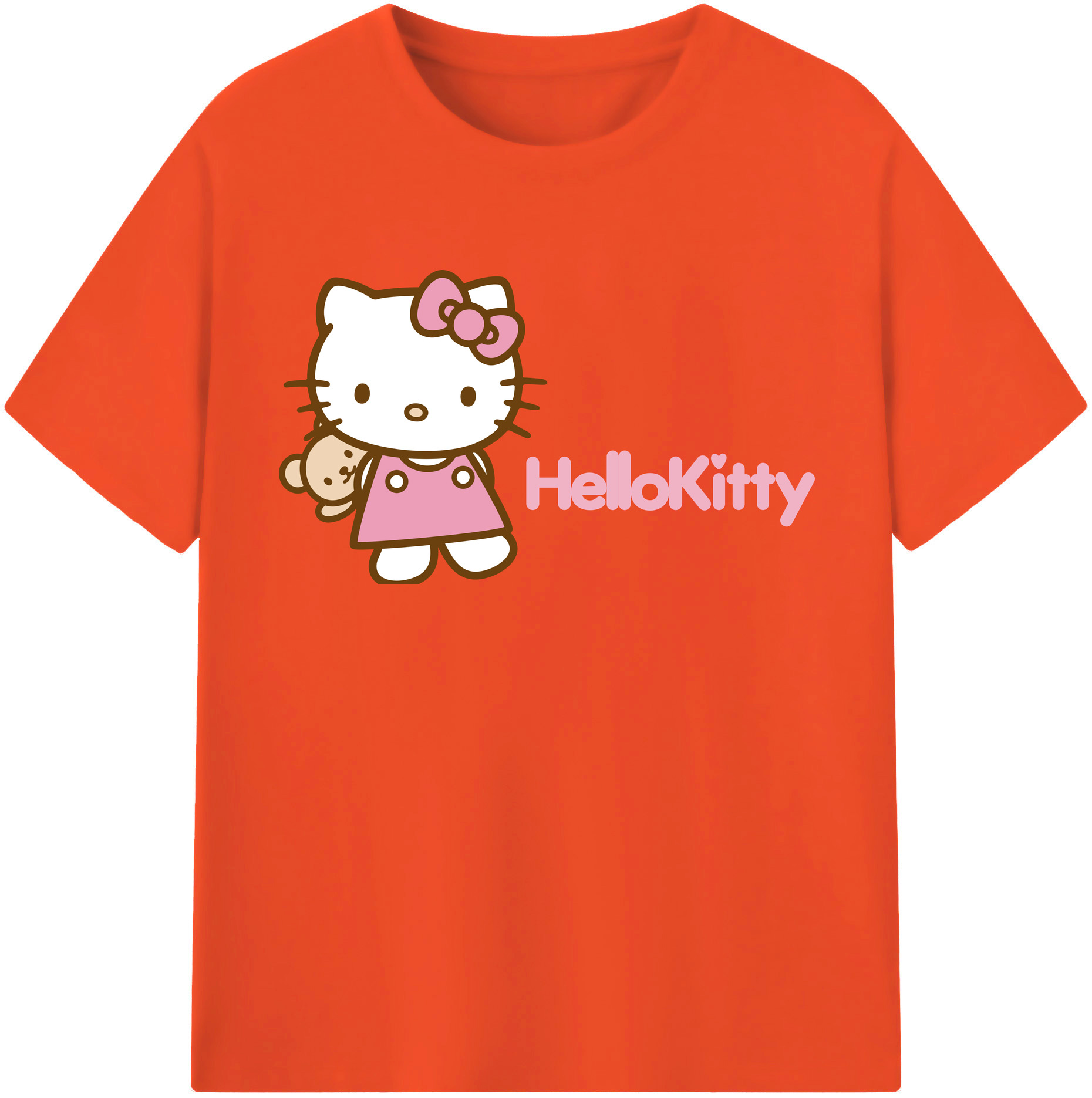 （画像用） Hello Kitty ハローキティ 綿100％半袖Tシャツ（フロントプリント）