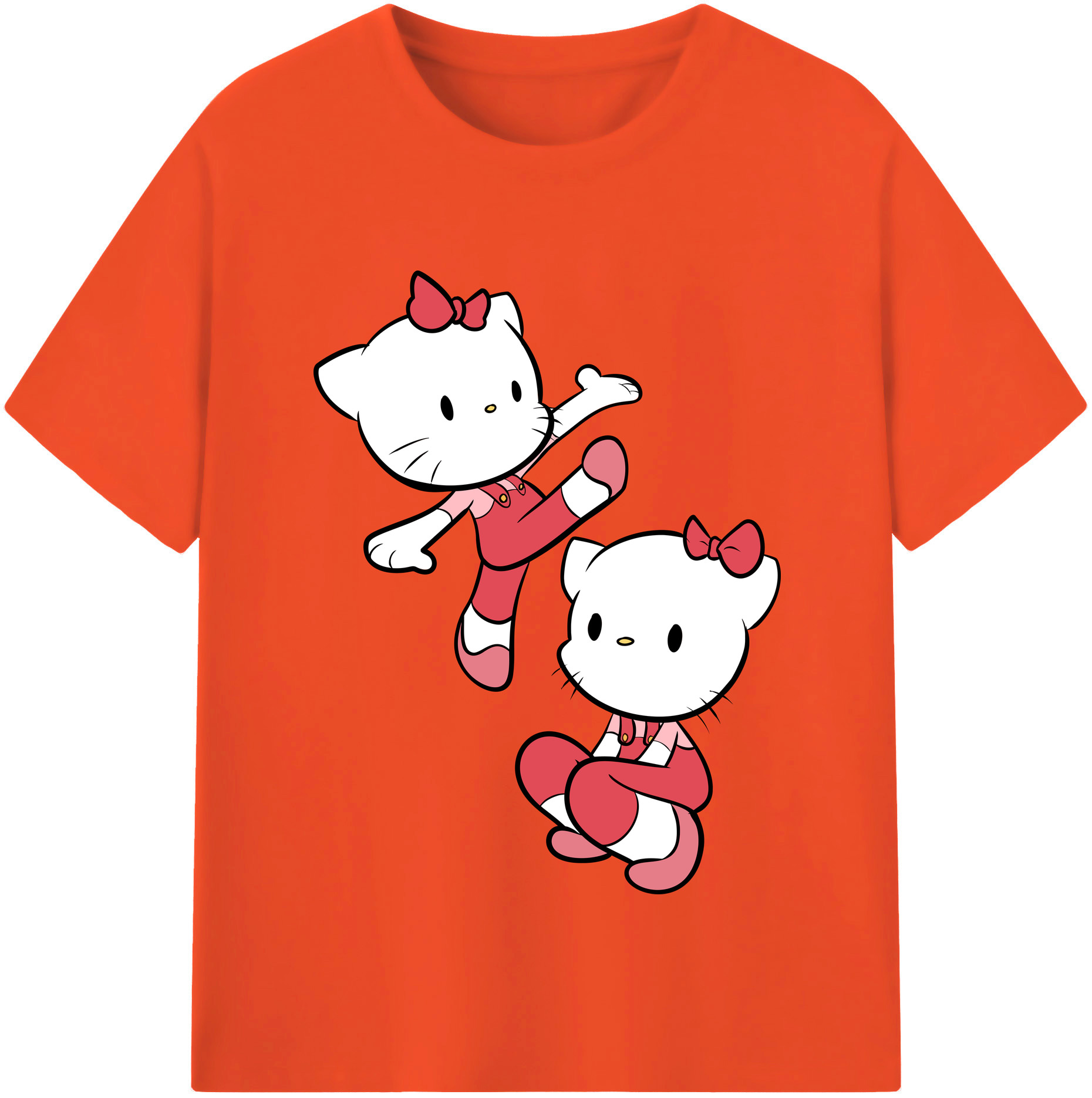 （画像用） Hello Kitty ハローキティ 綿100％半袖Tシャツ（フロントプリント）