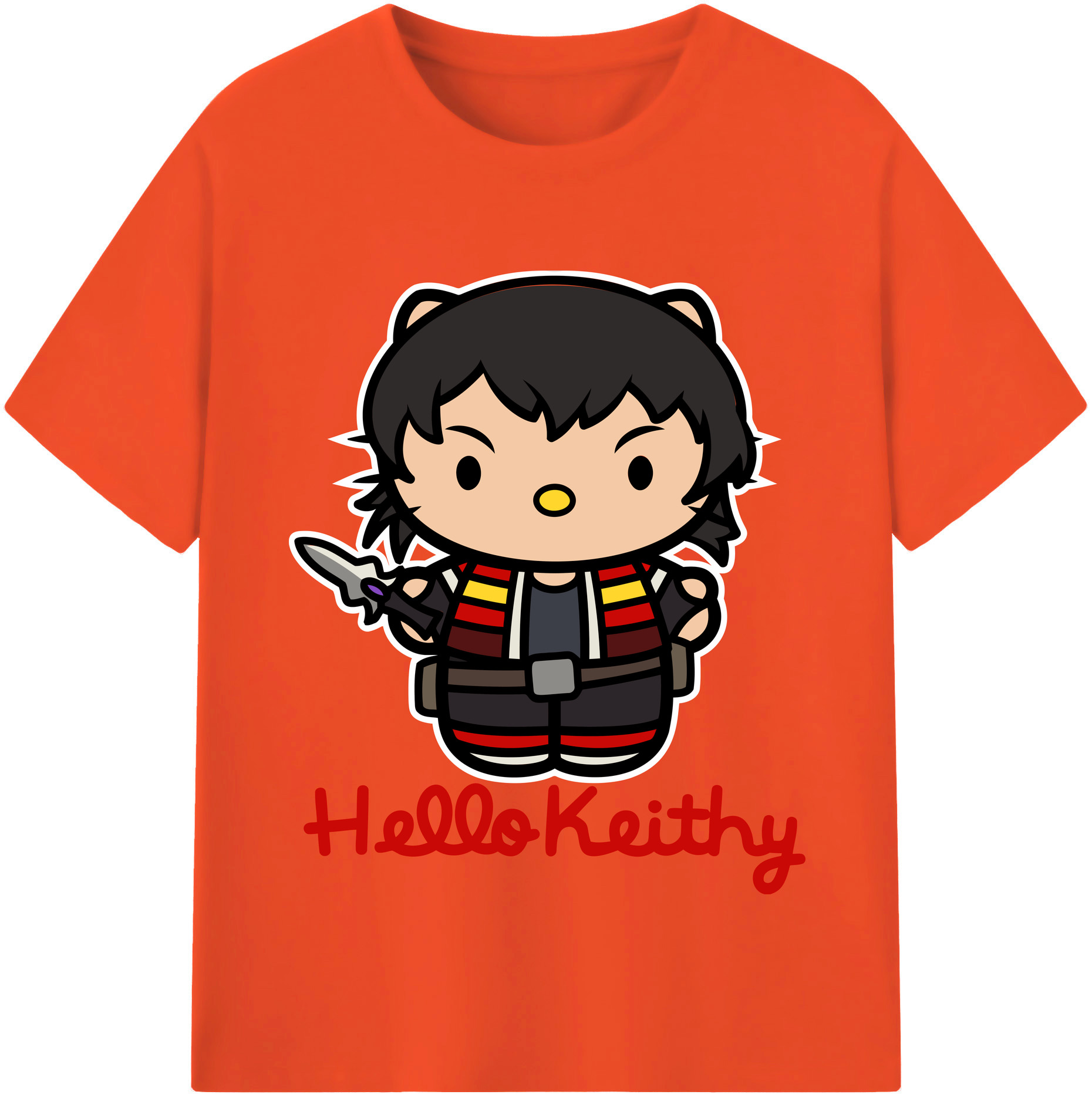 （画像用） Hello Kitty ハローキティ 綿100％半袖Tシャツ（フロントプリント）