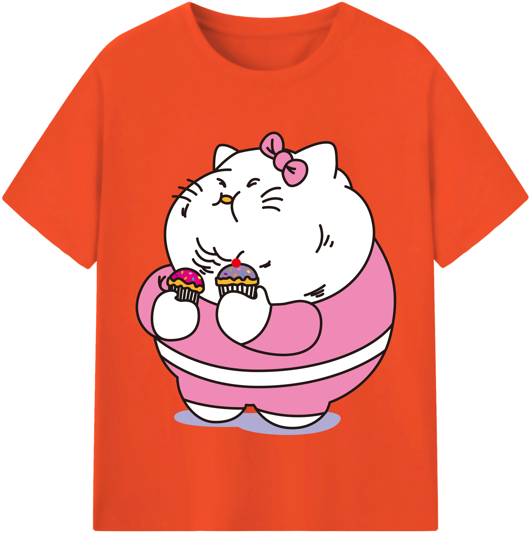 （画像用） Hello Kitty ハローキティ 綿100％半袖Tシャツ（フロントプリント）