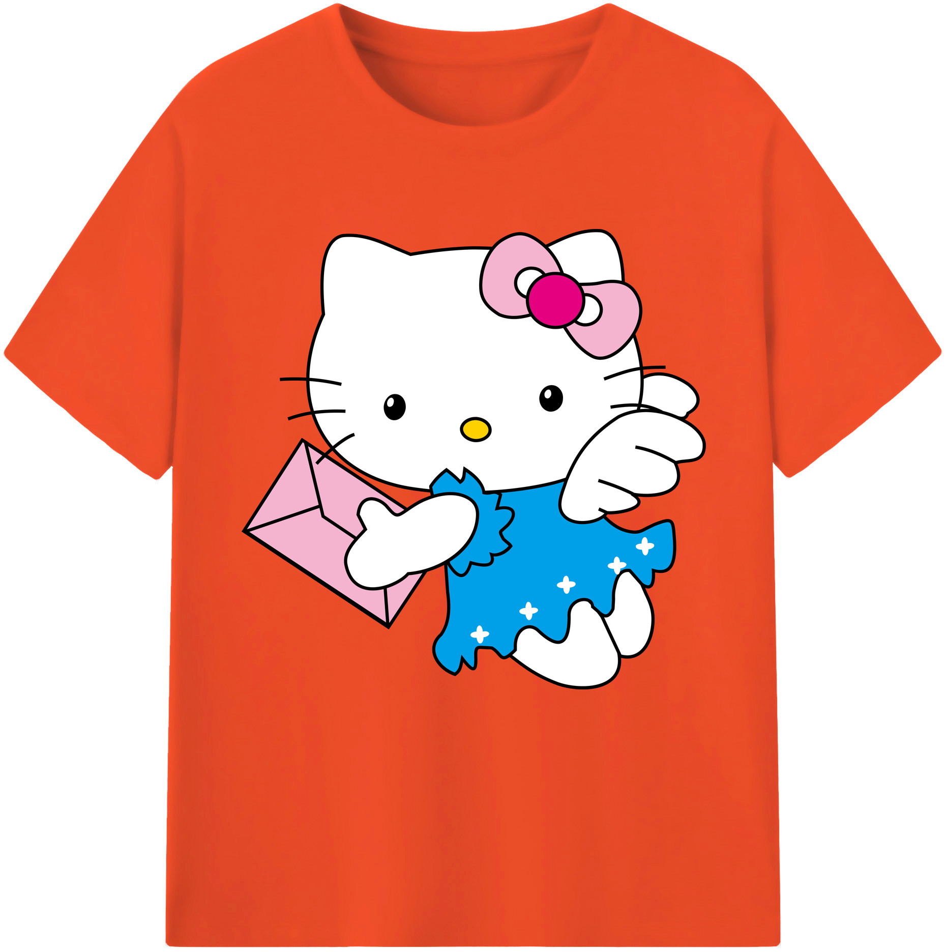 （画像用） Hello Kitty ハローキティ 綿100％半袖Tシャツ（フロントプリント）