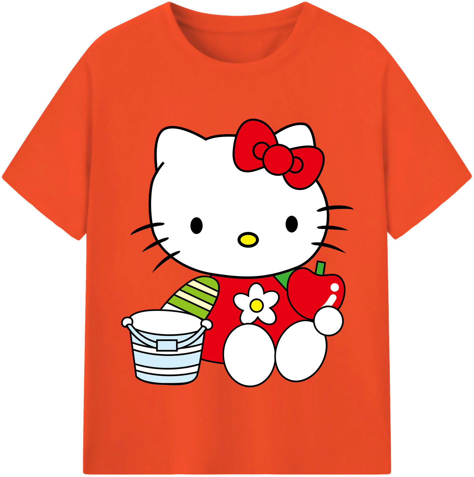 （画像用） Hello Kitty ハローキティ 綿100％半袖Tシャツ（フロントプリント）