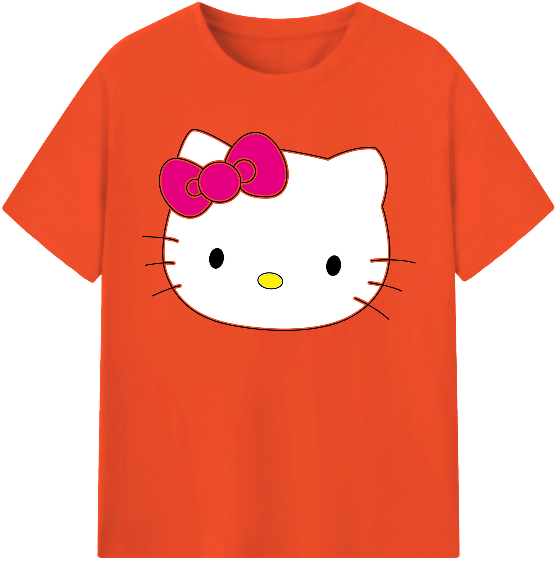 （画像用） Hello Kitty ハローキティ 綿100％半袖Tシャツ（フロントプリント）