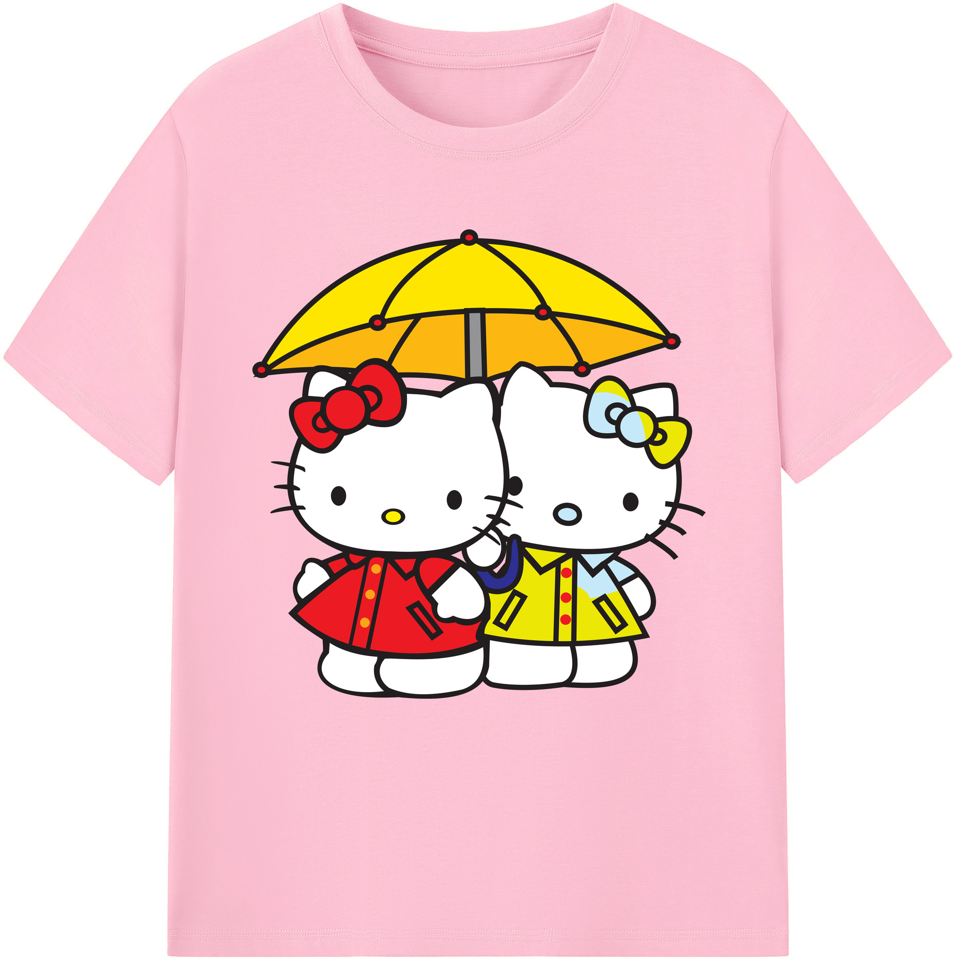 （画像用） Hello Kitty ハローキティ 綿100％半袖Tシャツ（フロントプリント）