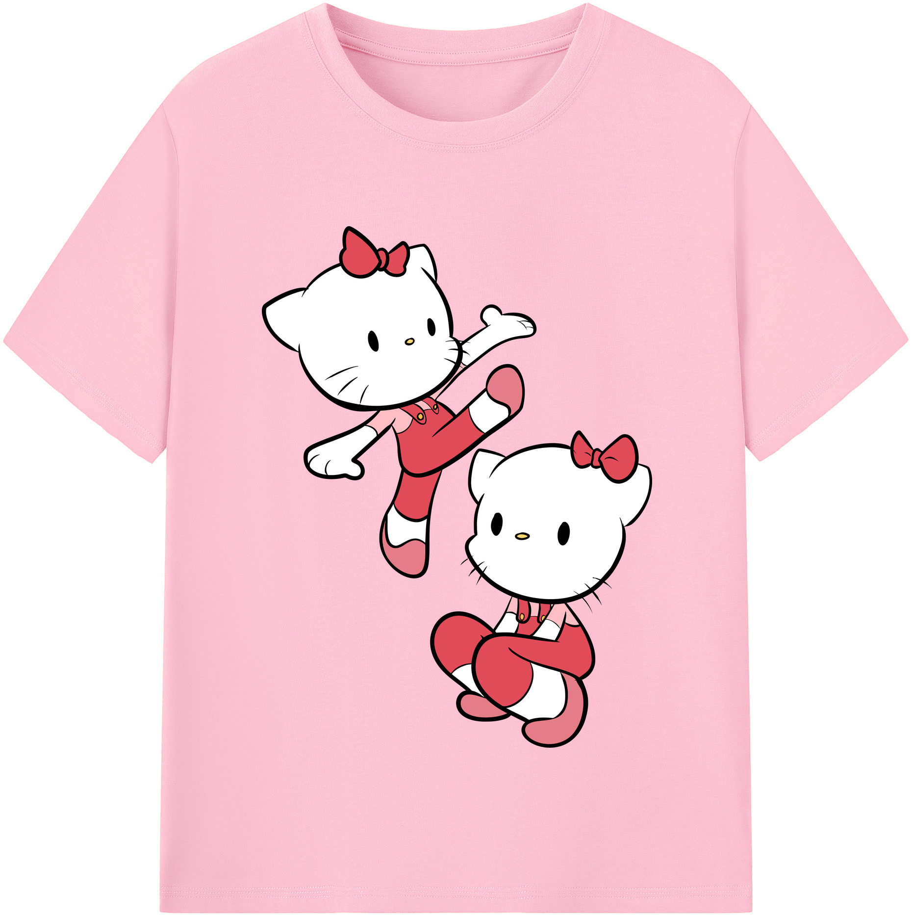 （画像用） Hello Kitty ハローキティ 綿100％半袖Tシャツ（フロントプリント）