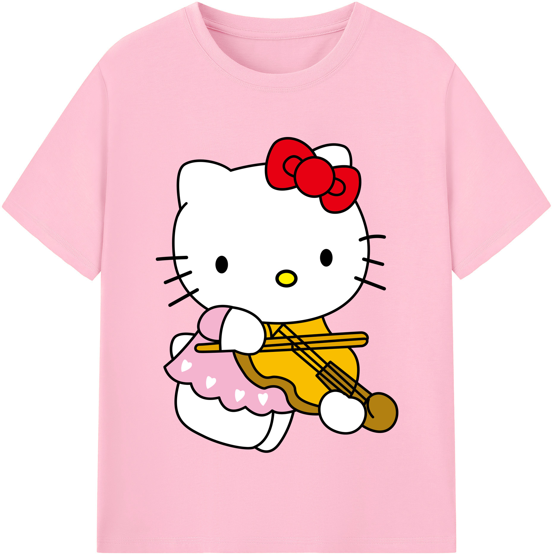（画像用） Hello Kitty ハローキティ 綿100％半袖Tシャツ（フロントプリント）