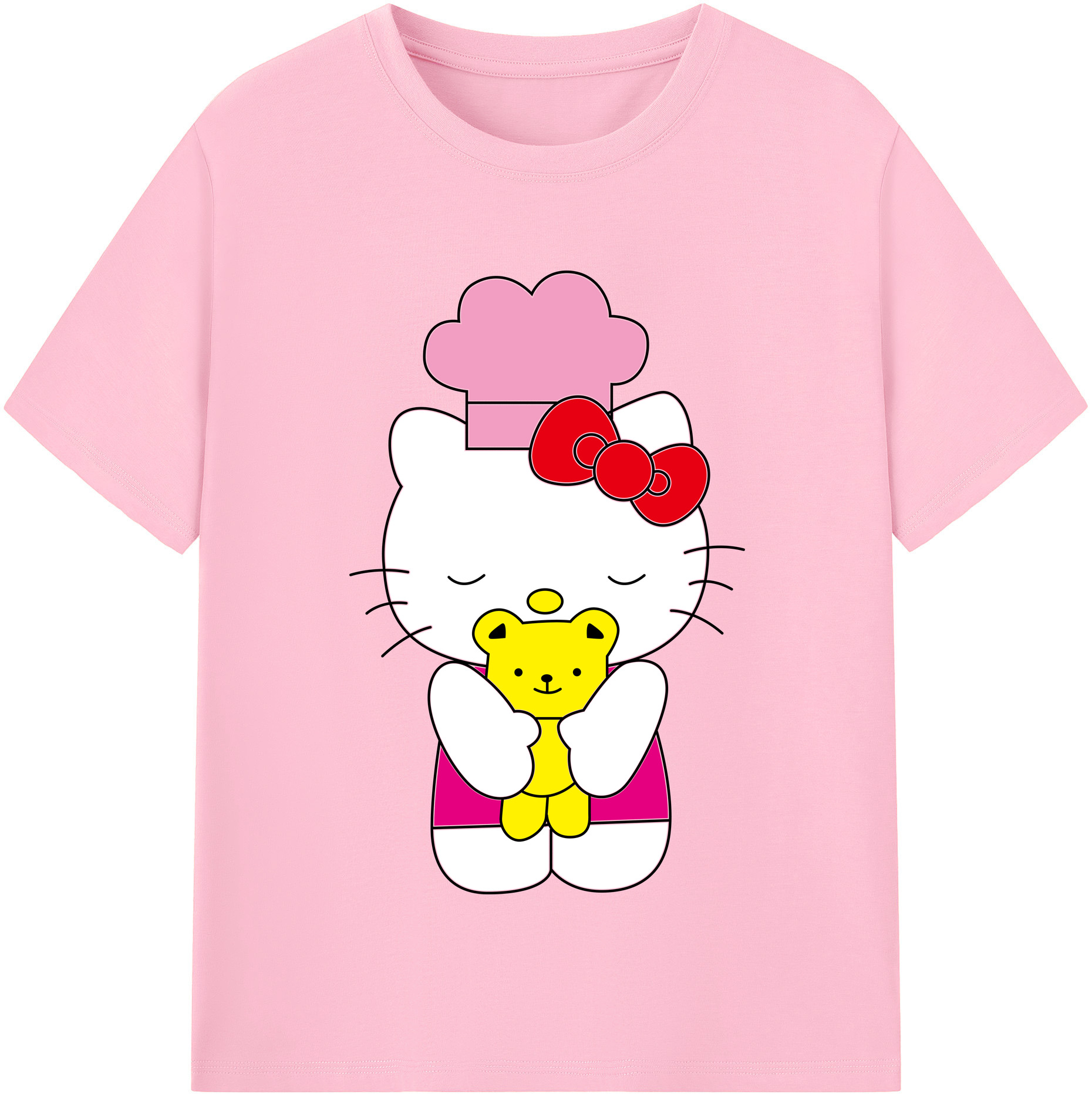 （画像用） Hello Kitty ハローキティ 綿100％半袖Tシャツ（フロントプリント）