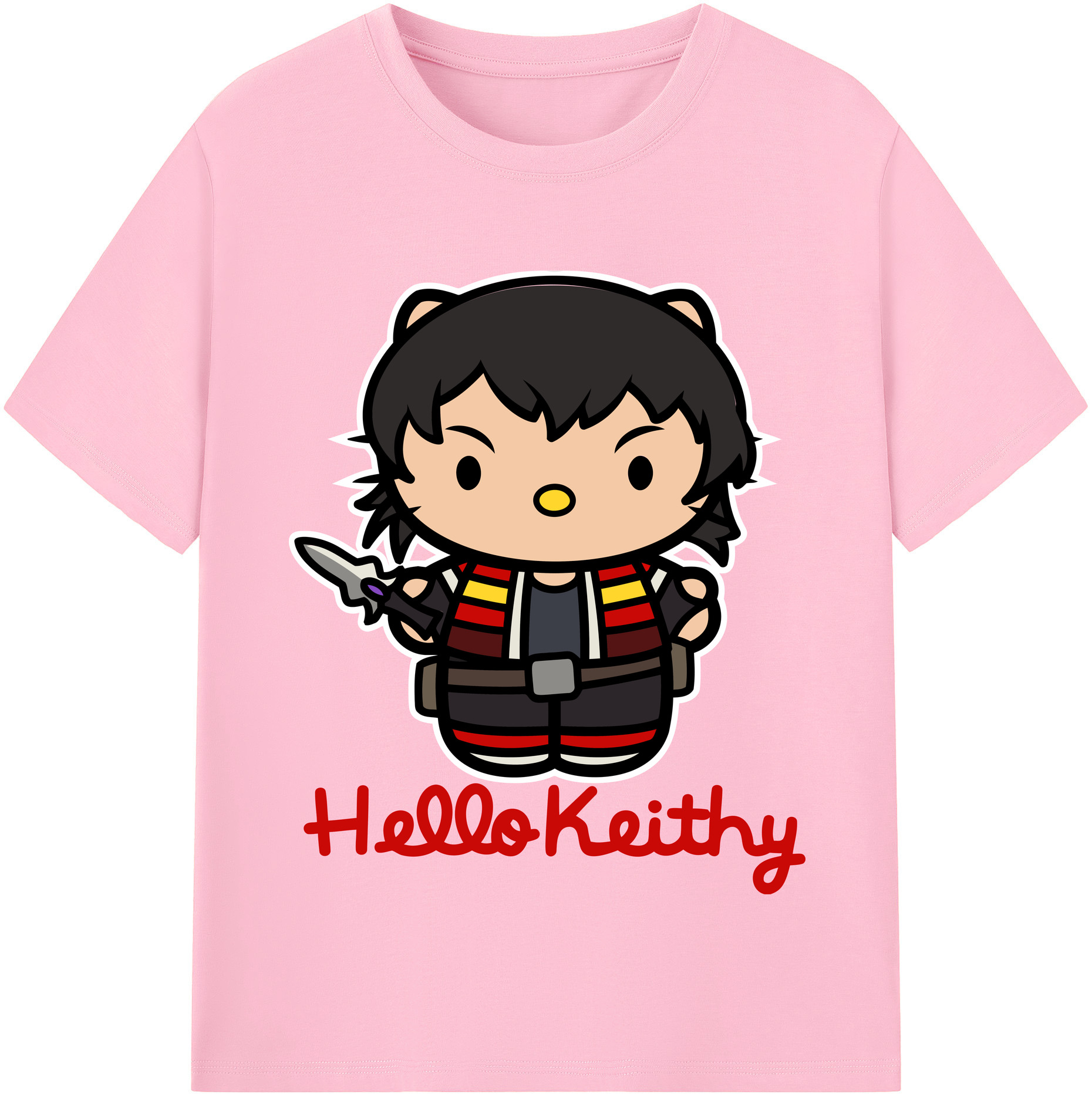 （画像用） Hello Kitty ハローキティ 綿100％半袖Tシャツ（フロントプリント）