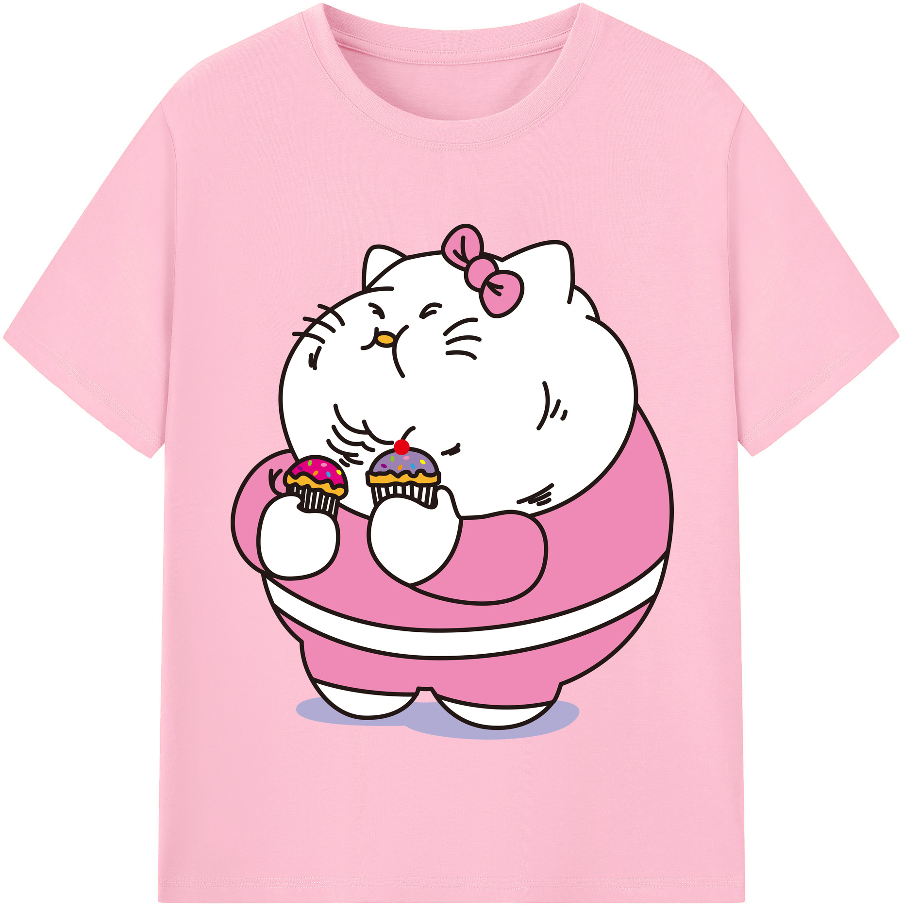 （画像用） Hello Kitty ハローキティ 綿100％半袖Tシャツ（フロントプリント）