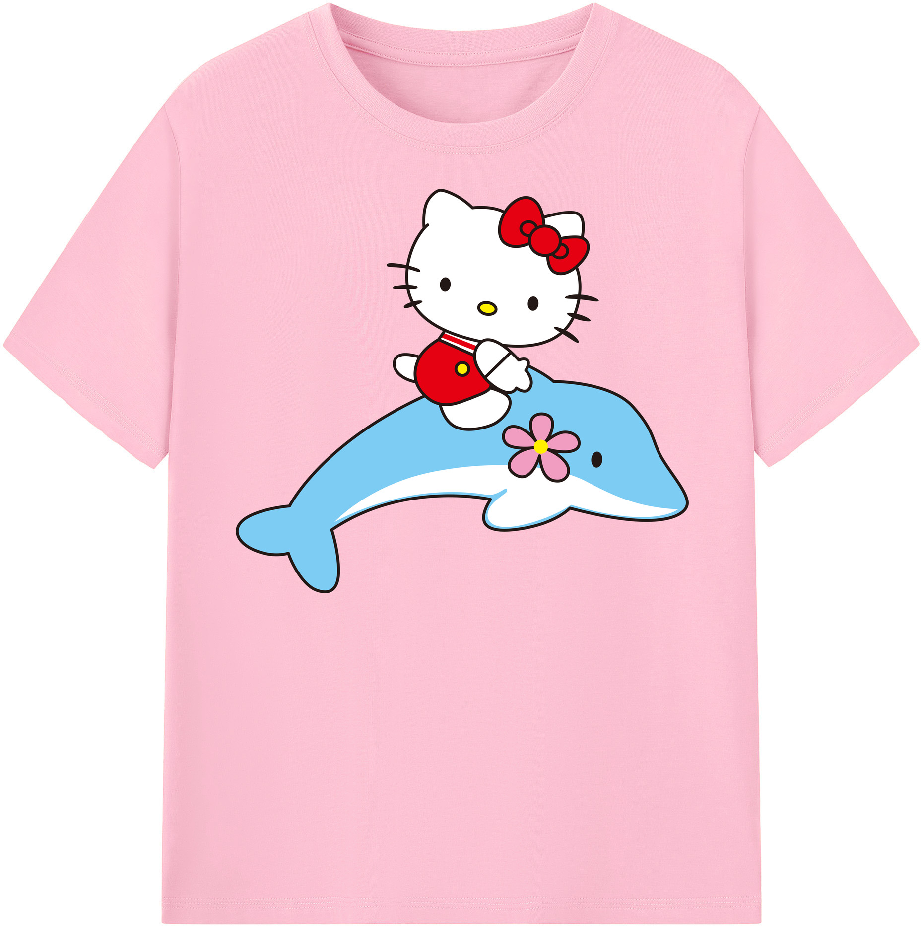 （画像用） Hello Kitty ハローキティ 綿100％半袖Tシャツ（フロントプリント）
