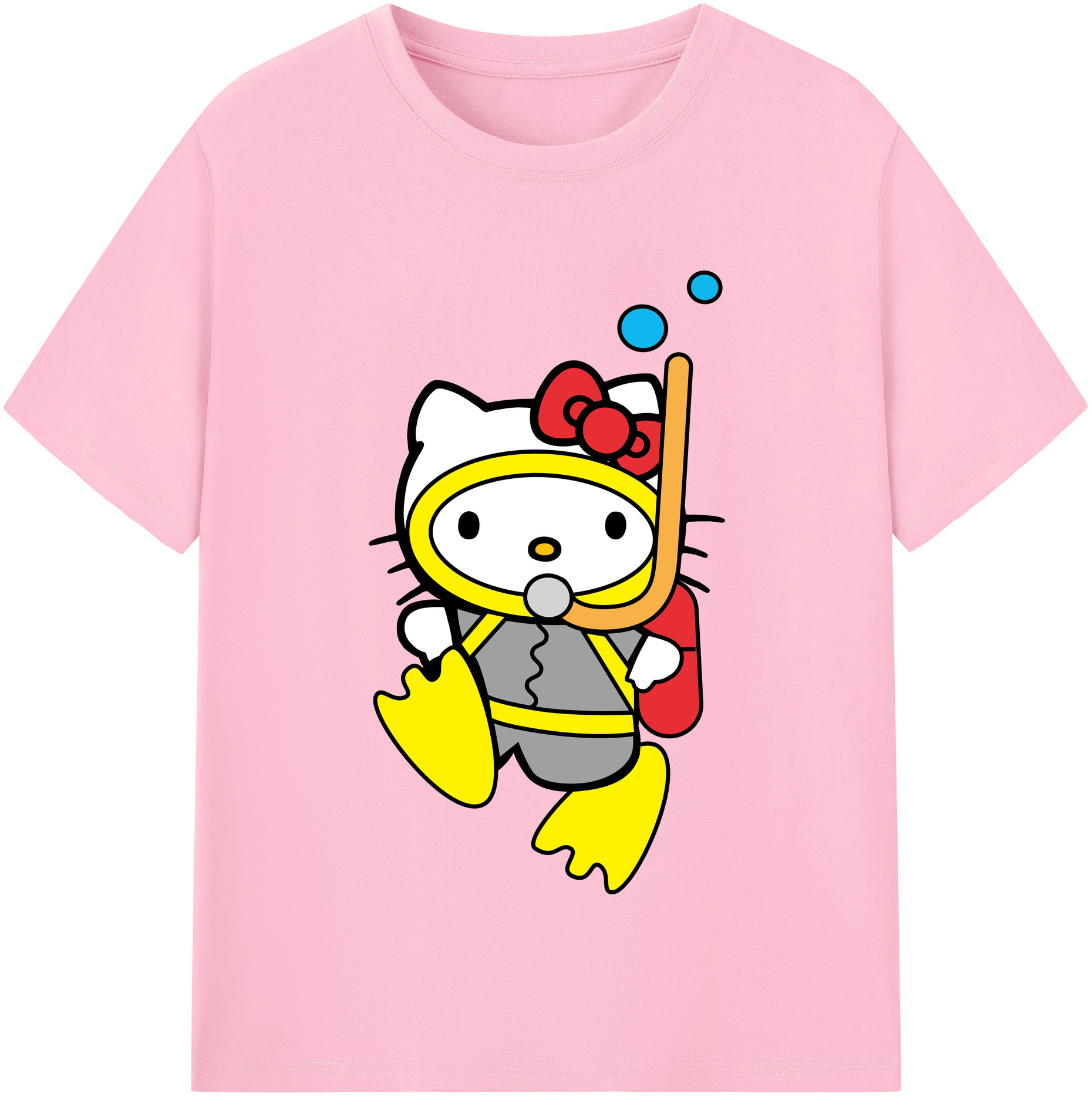 （画像用） Hello Kitty ハローキティ 綿100％半袖Tシャツ（フロントプリント）