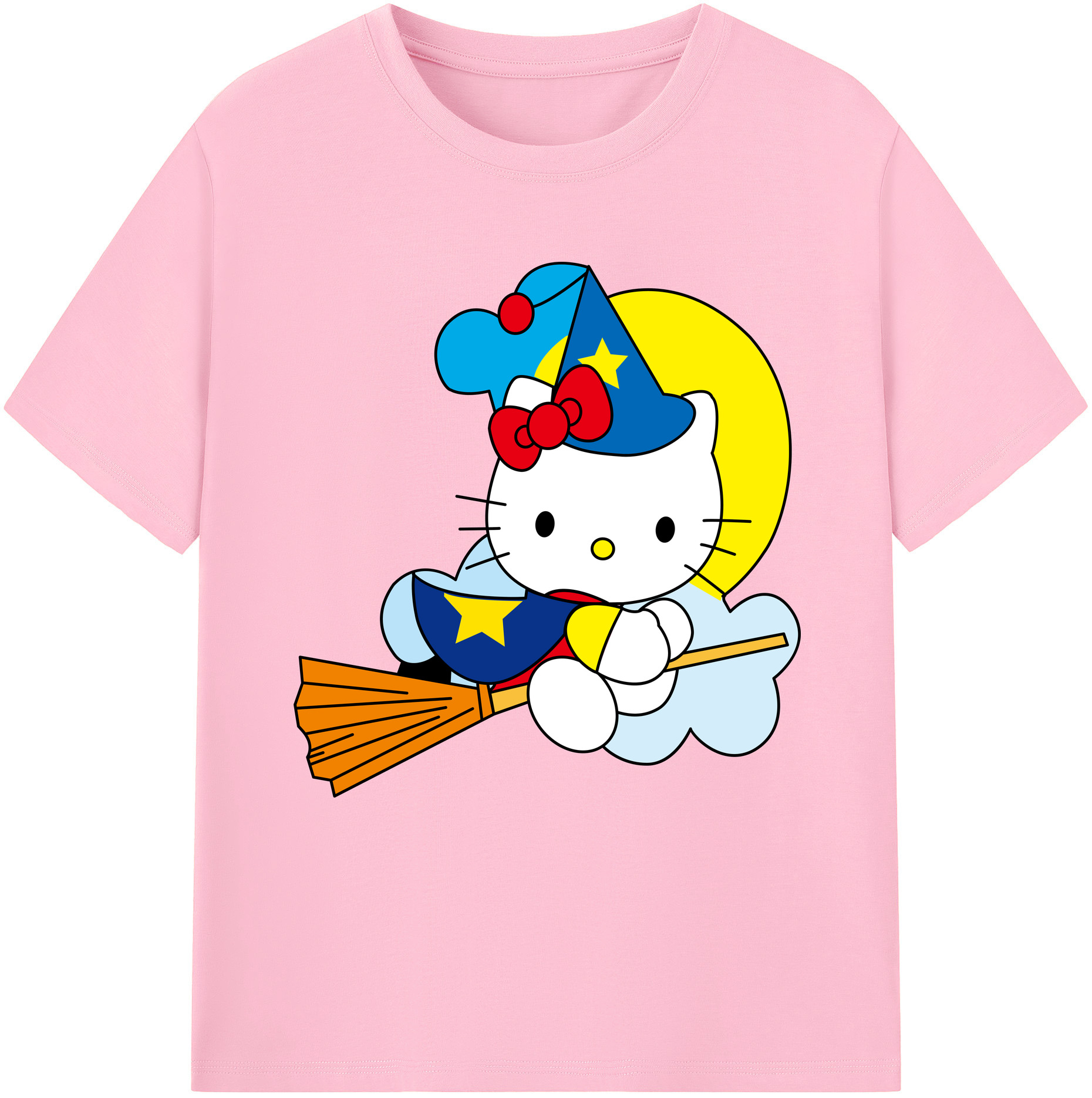 （画像用） Hello Kitty ハローキティ 綿100％半袖Tシャツ（フロントプリント）