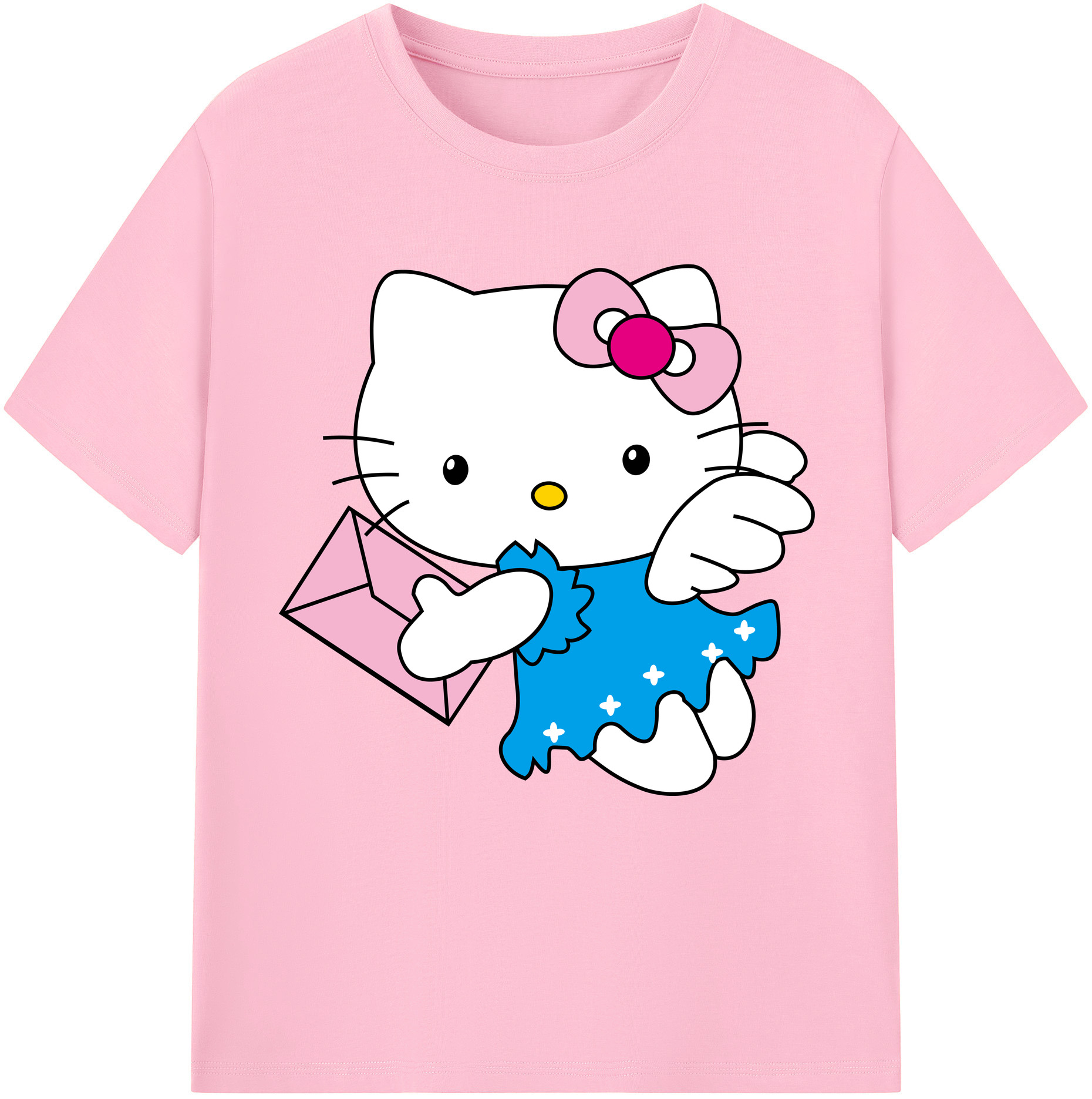 （画像用） Hello Kitty ハローキティ 綿100％半袖Tシャツ（フロントプリント）