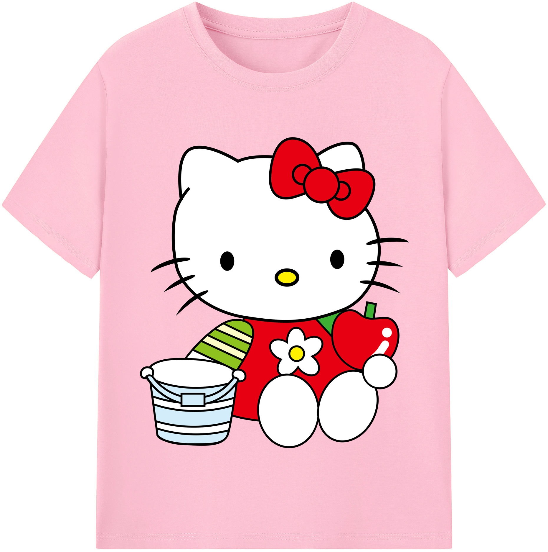 （画像用） Hello Kitty ハローキティ 綿100％半袖Tシャツ（フロントプリント）