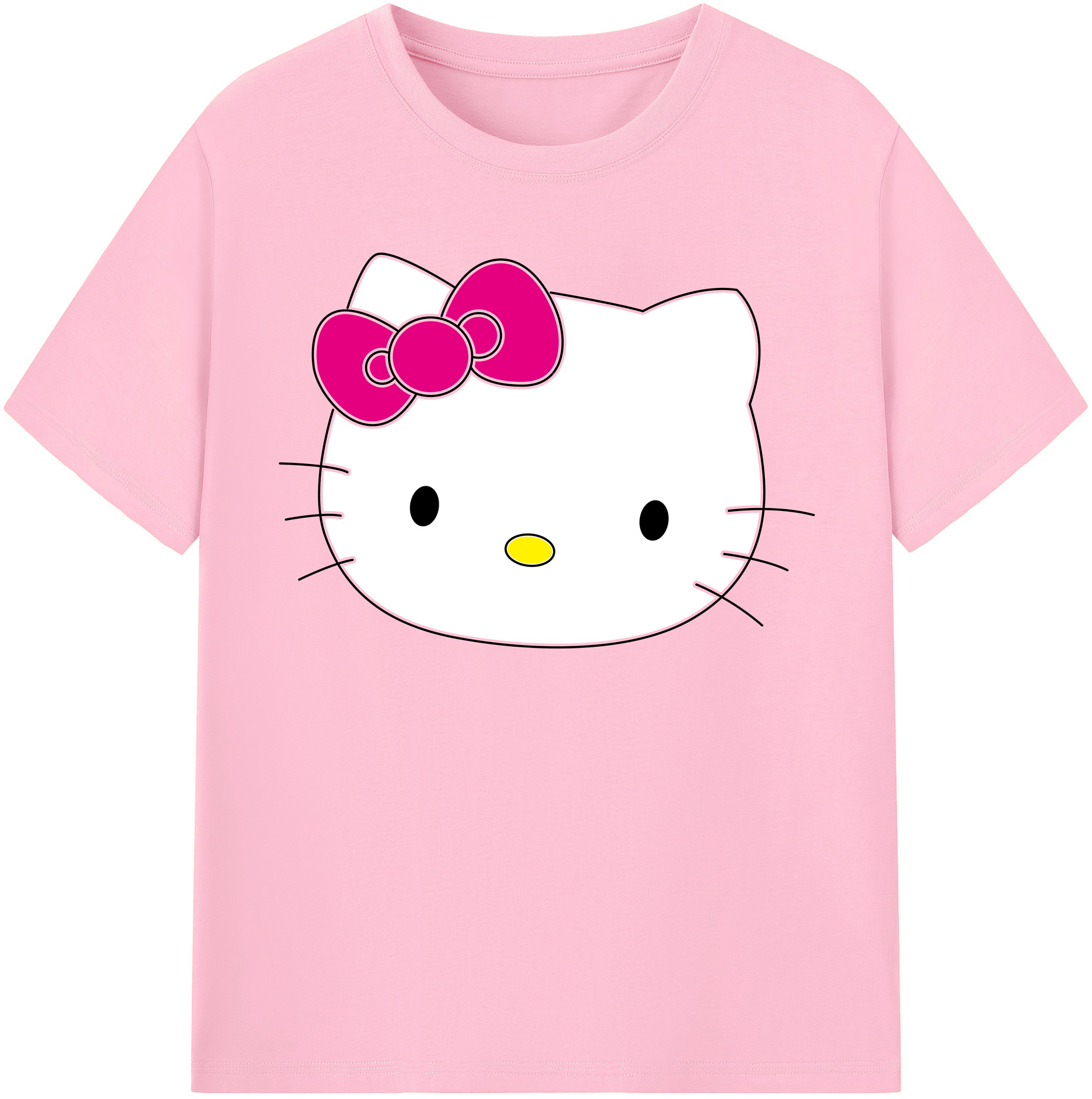 （画像用） Hello Kitty ハローキティ 綿100％半袖Tシャツ（フロントプリント）