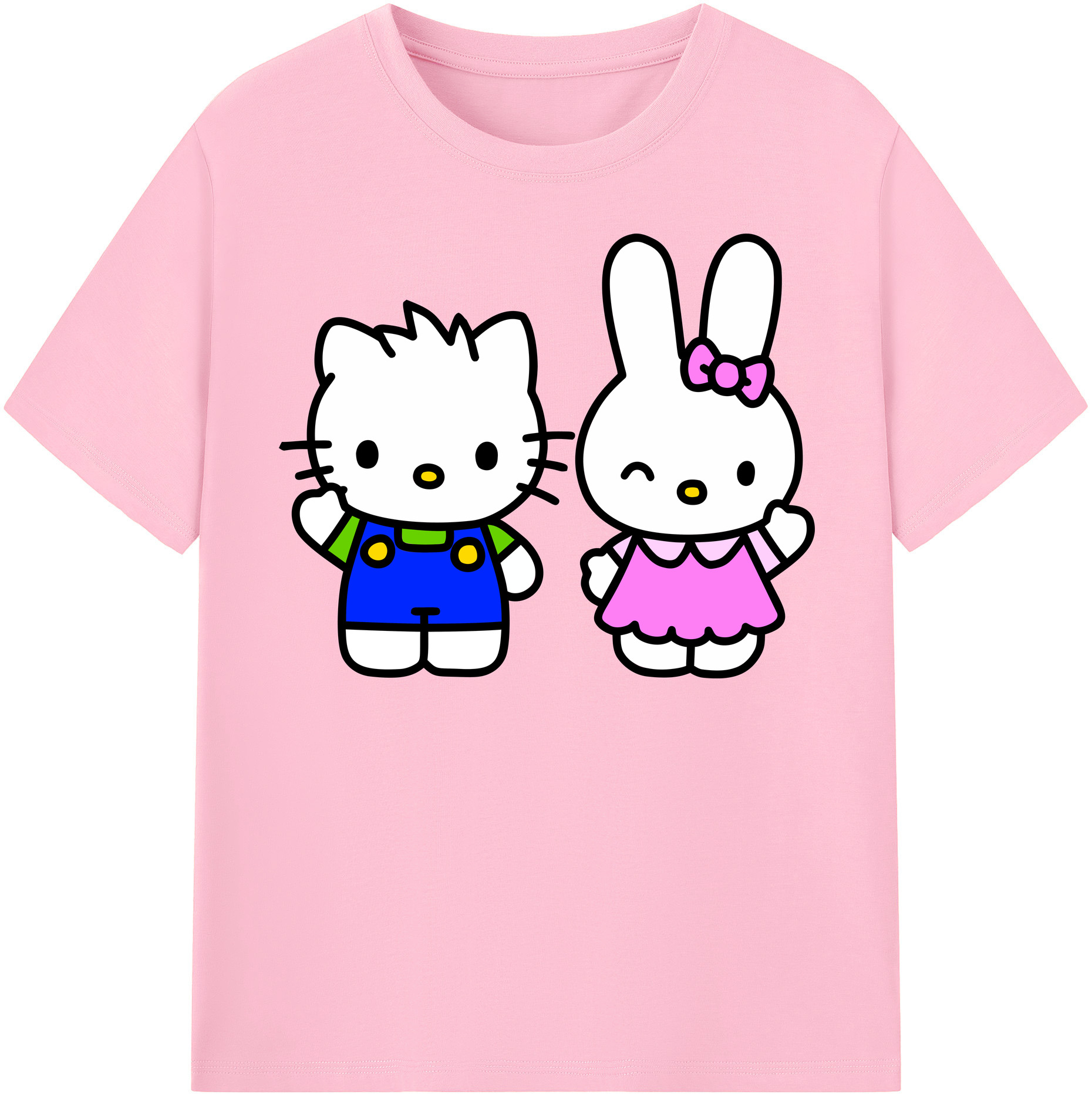 （画像用） Hello Kitty ハローキティ 綿100％半袖Tシャツ（フロントプリント）