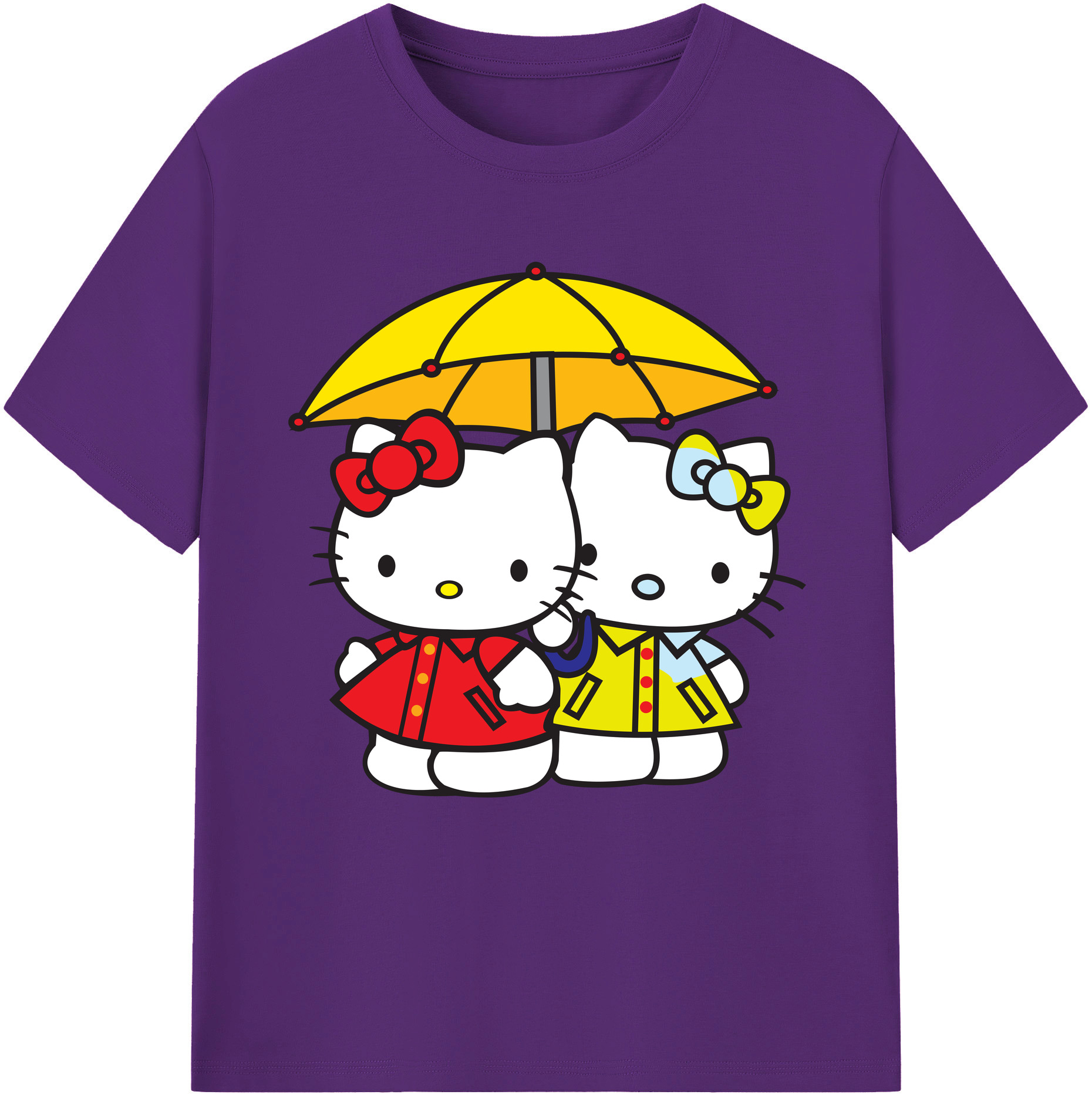 （画像用） Hello Kitty ハローキティ 綿100％半袖Tシャツ（フロントプリント）