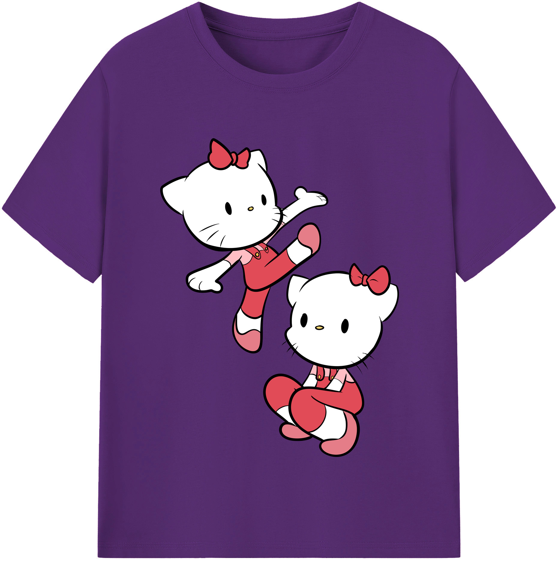 （画像用） Hello Kitty ハローキティ 綿100％半袖Tシャツ（フロントプリント）