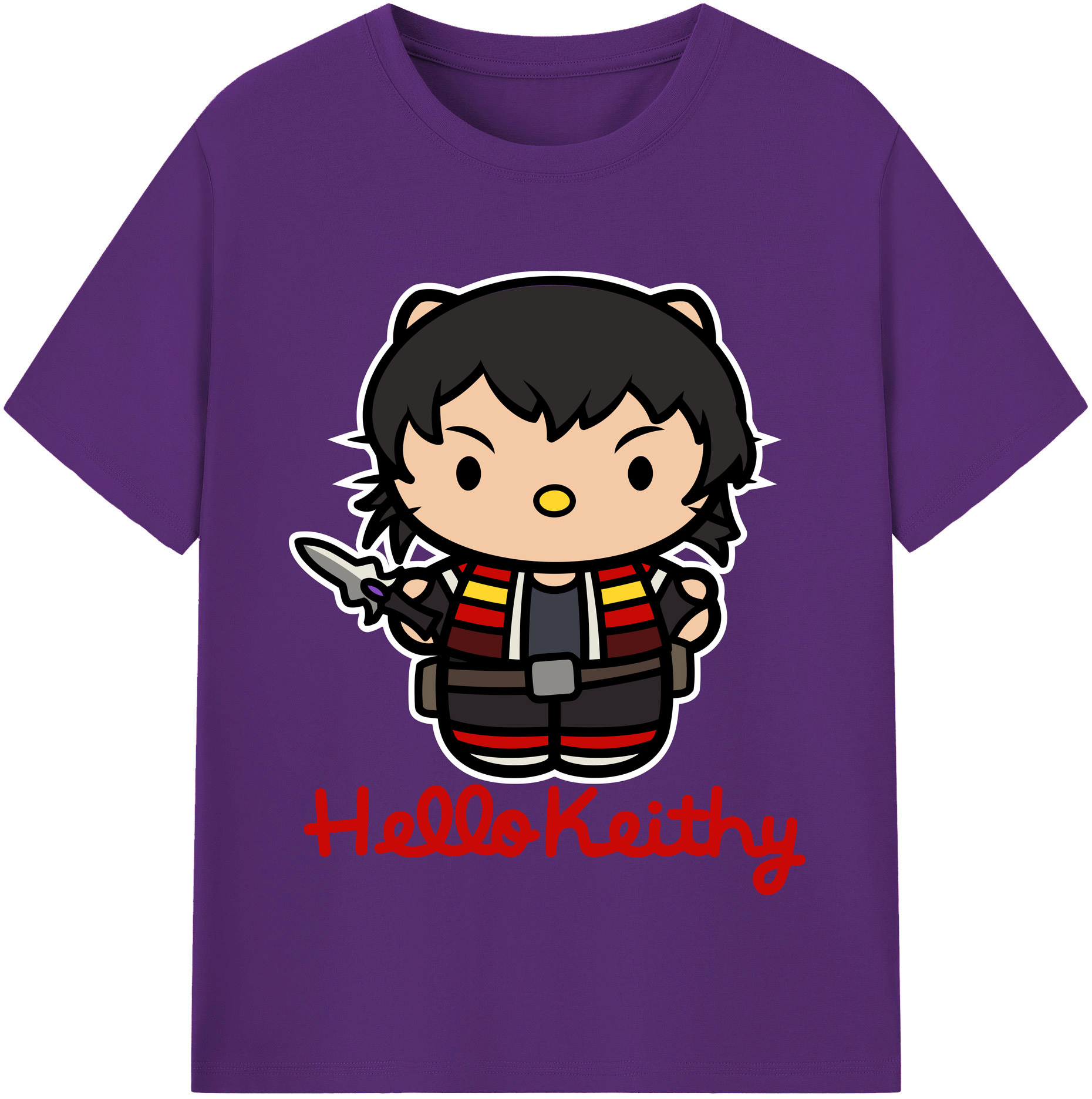 （画像用） Hello Kitty ハローキティ 綿100％半袖Tシャツ（フロントプリント）
