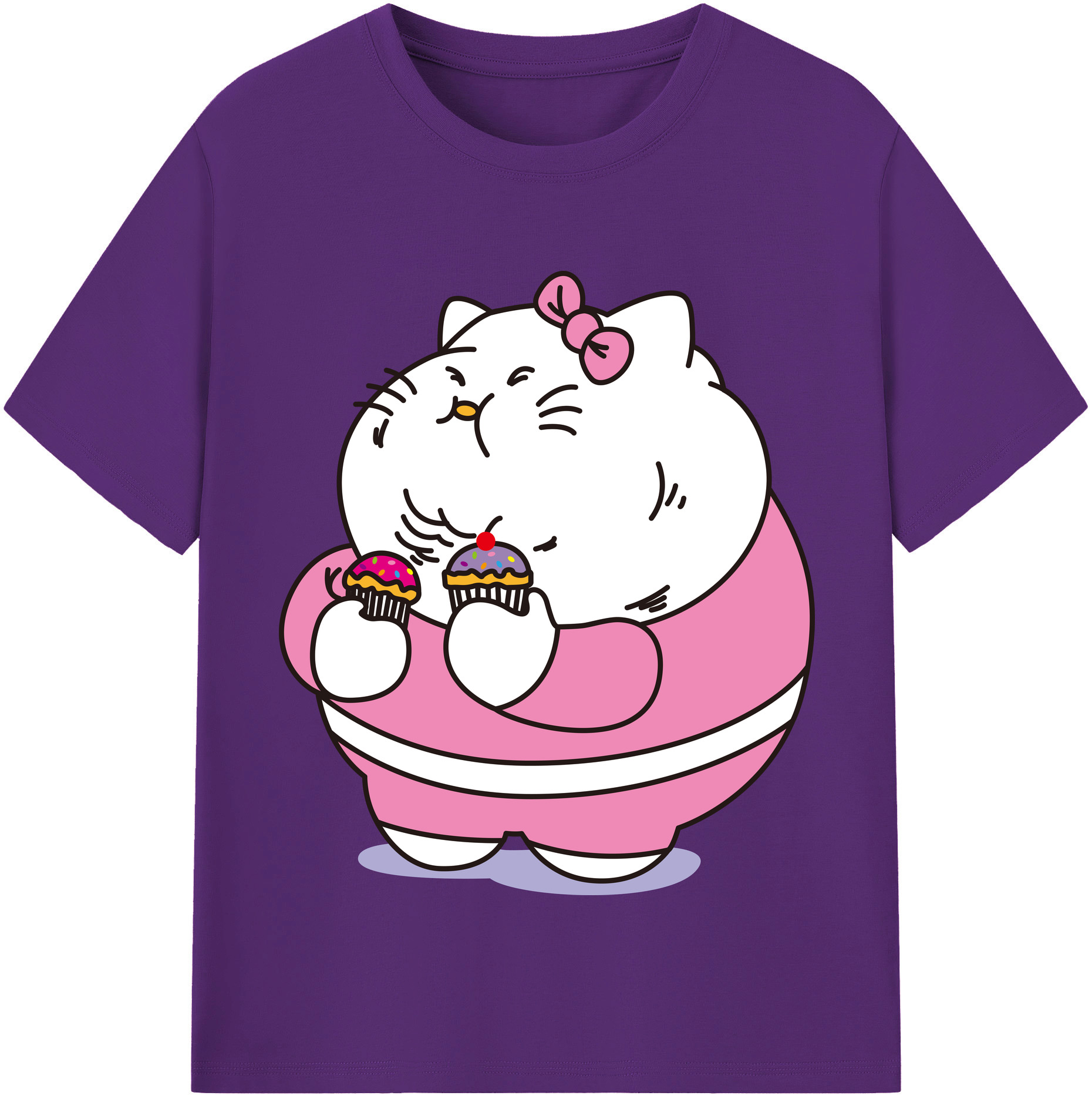 （画像用） Hello Kitty ハローキティ 綿100％半袖Tシャツ（フロントプリント）