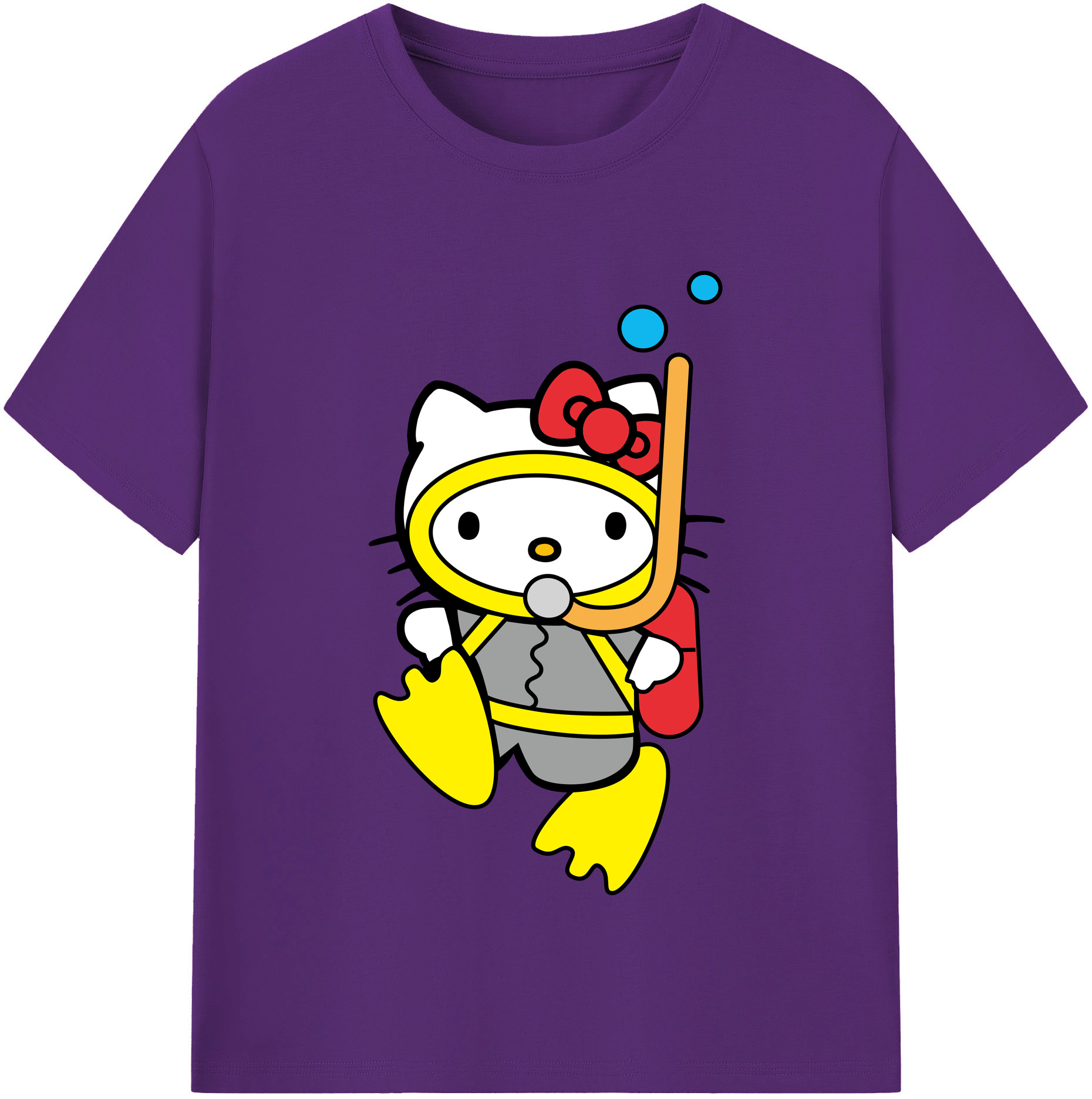 （画像用） Hello Kitty ハローキティ 綿100％半袖Tシャツ（フロントプリント）