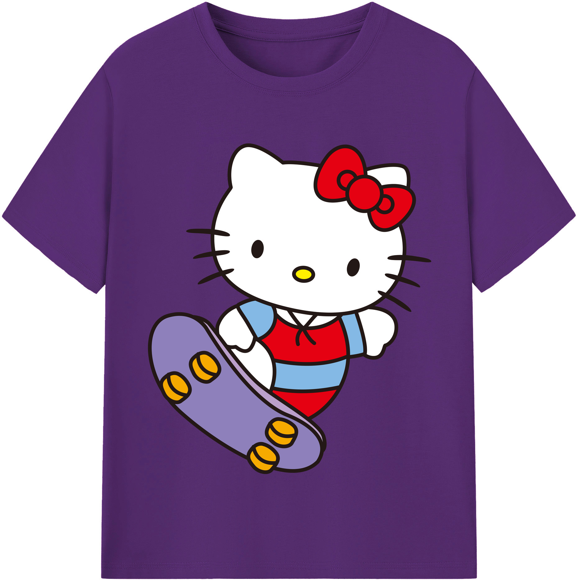 （画像用） Hello Kitty ハローキティ 綿100％半袖Tシャツ（フロントプリント）