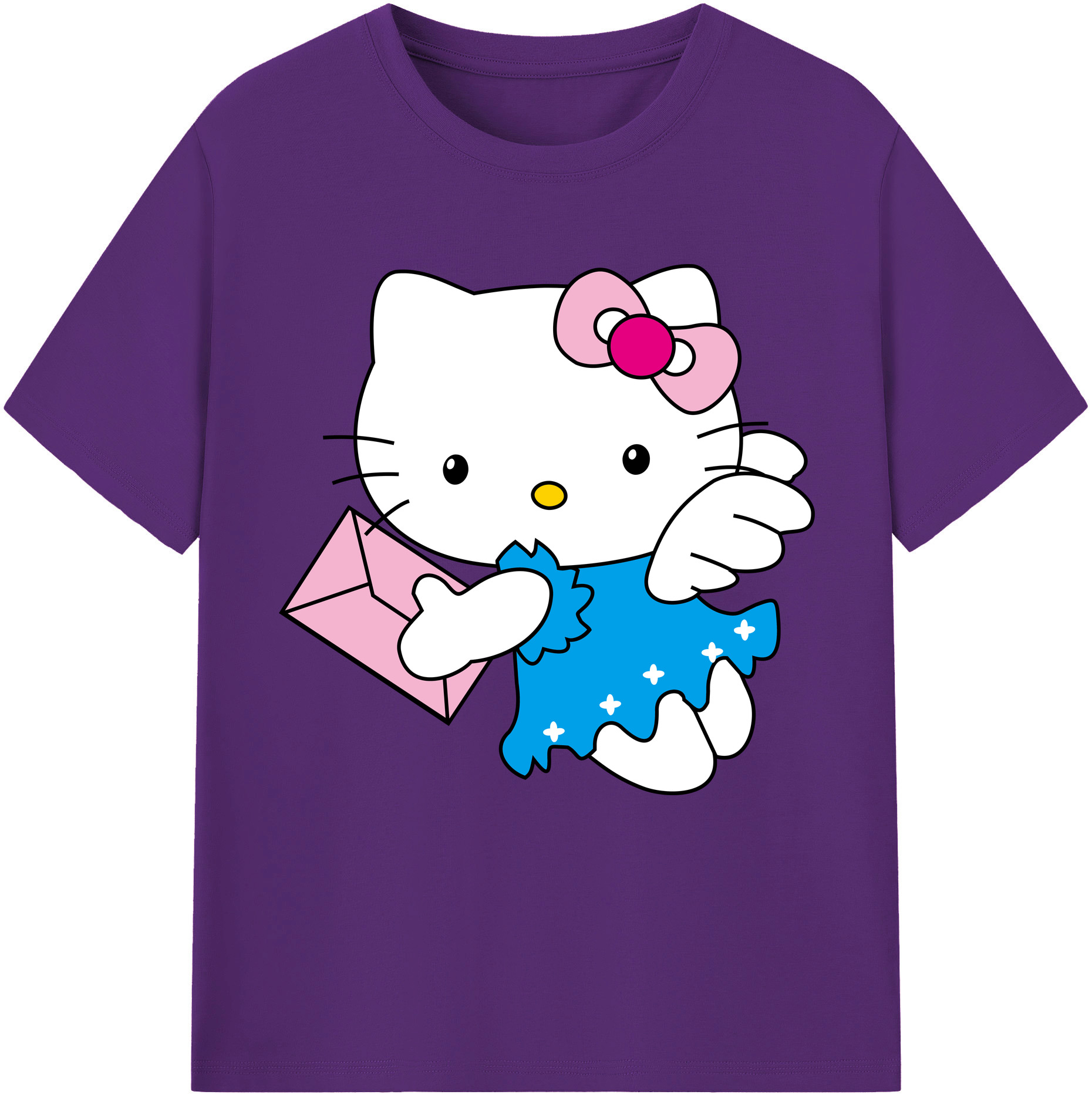 （画像用） Hello Kitty ハローキティ 綿100％半袖Tシャツ（フロントプリント）