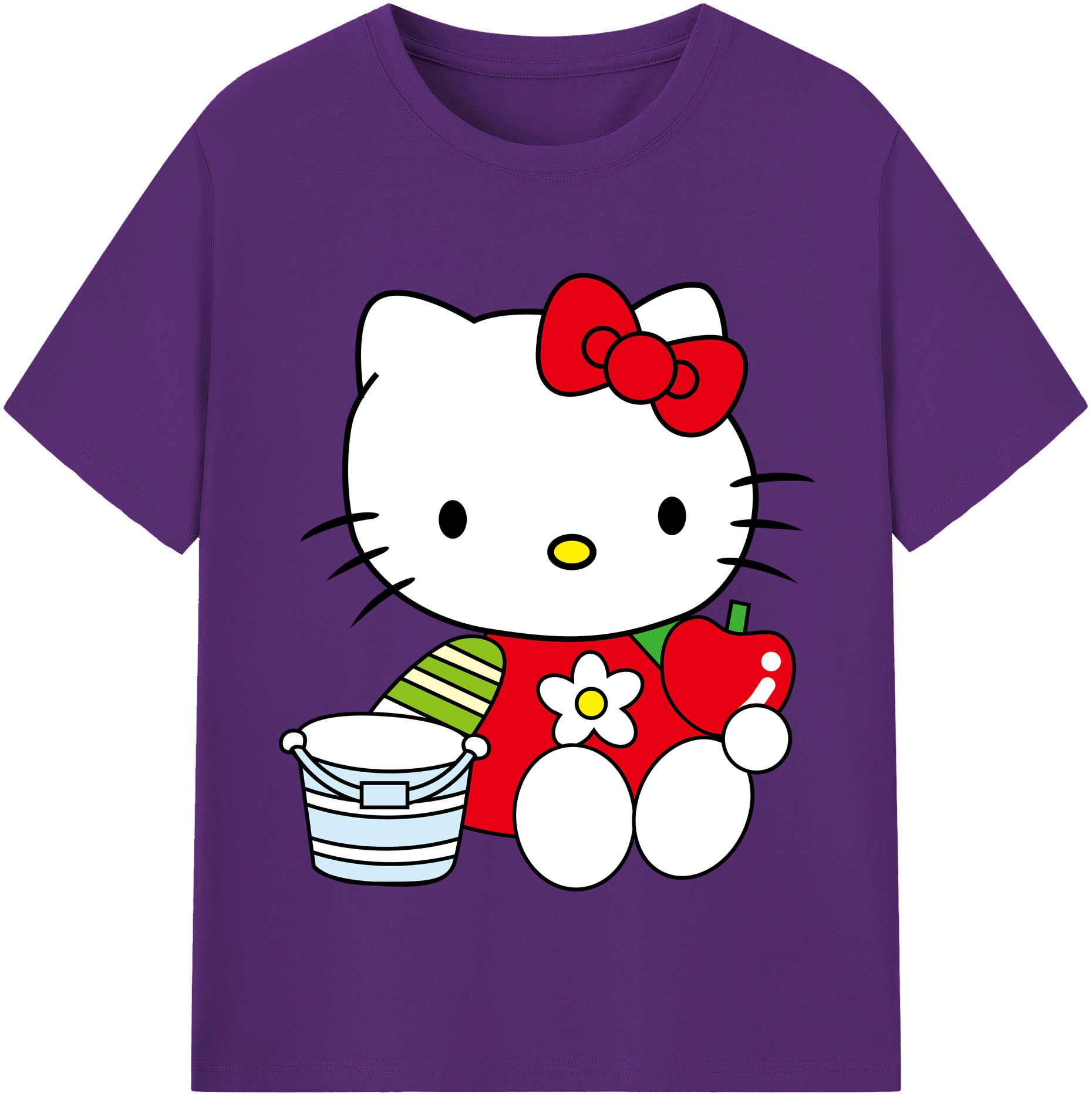 （画像用） Hello Kitty ハローキティ 綿100％半袖Tシャツ（フロントプリント）