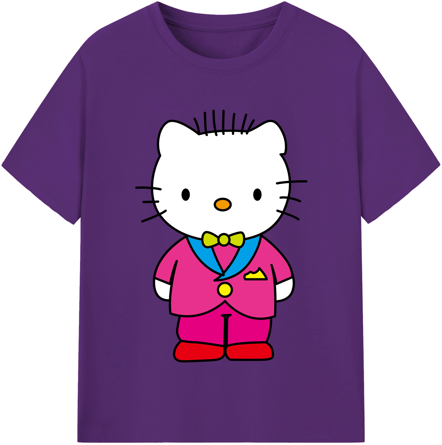（画像用） Hello Kitty ハローキティ 綿100％半袖Tシャツ（フロントプリント）