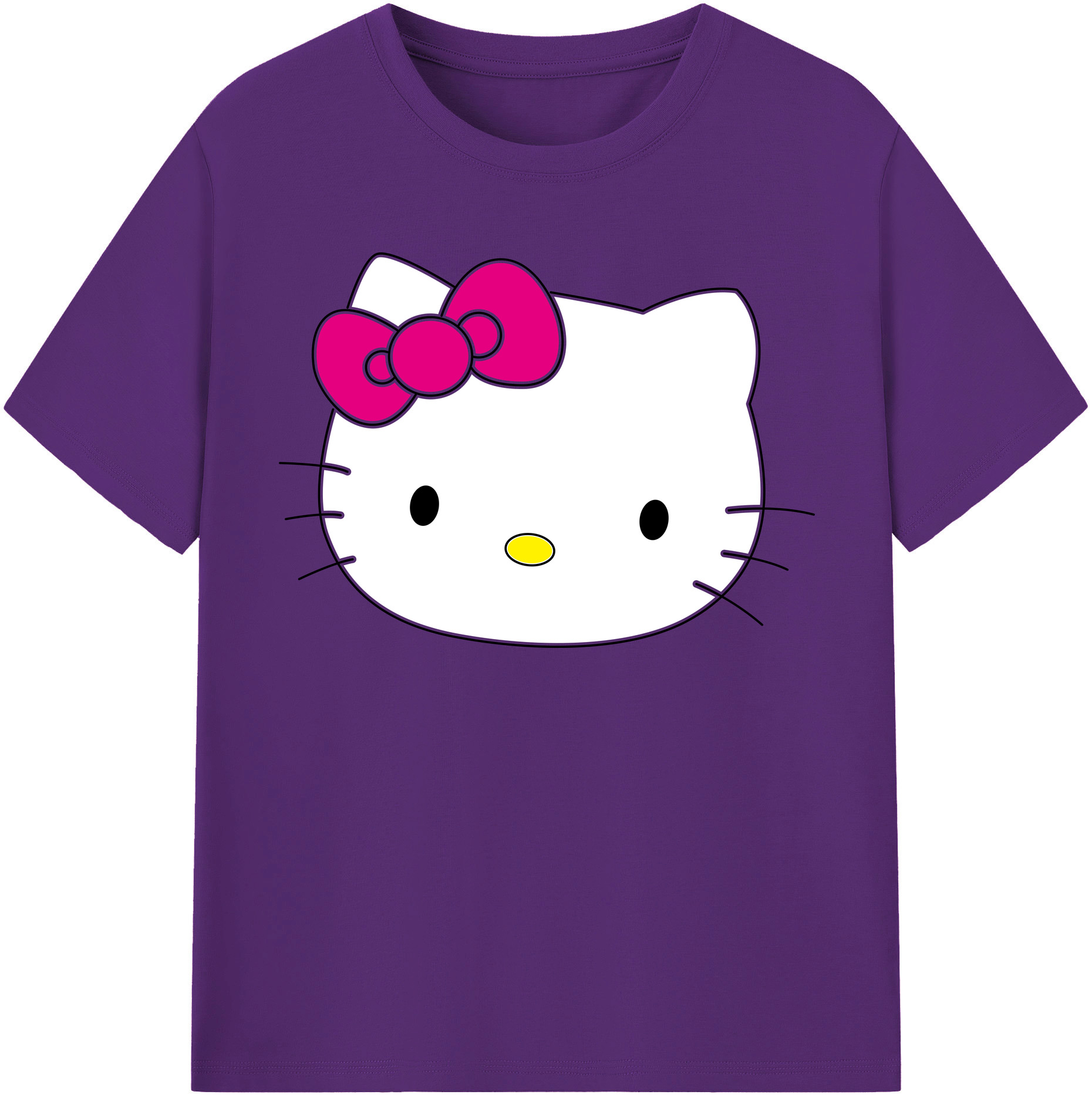 （画像用） Hello Kitty ハローキティ 綿100％半袖Tシャツ（フロントプリント）