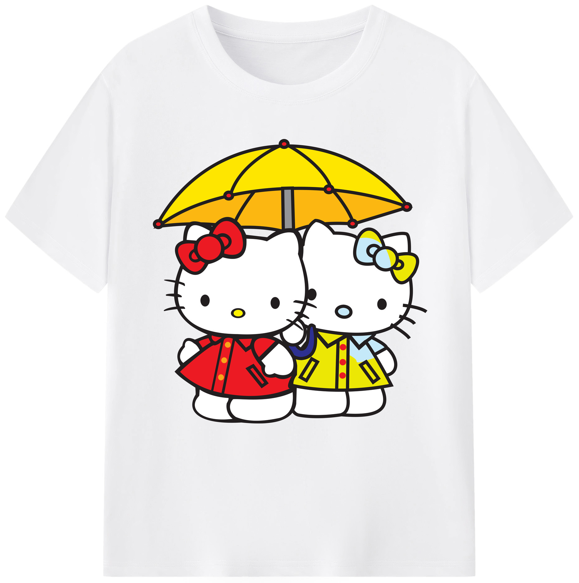 （画像用） Hello Kitty ハローキティ 綿100％半袖Tシャツ（フロントプリント）